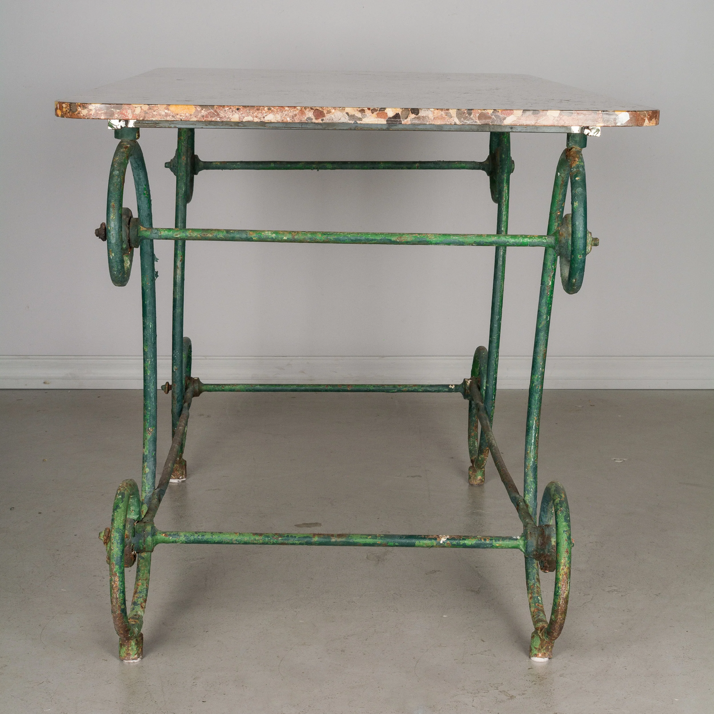 19th c. French Wrought Iron Garden Table