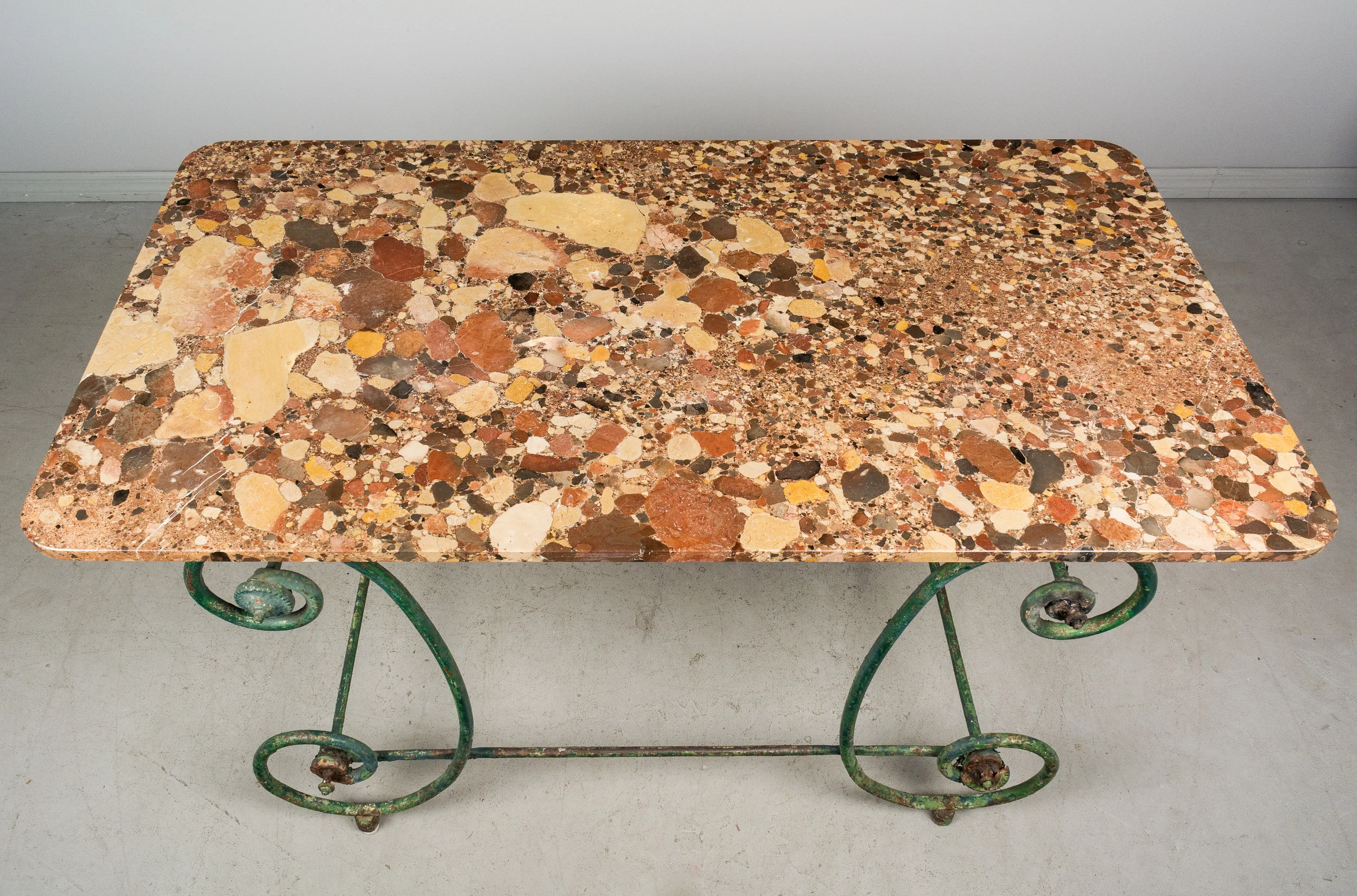 19th c. French Wrought Iron Garden Table