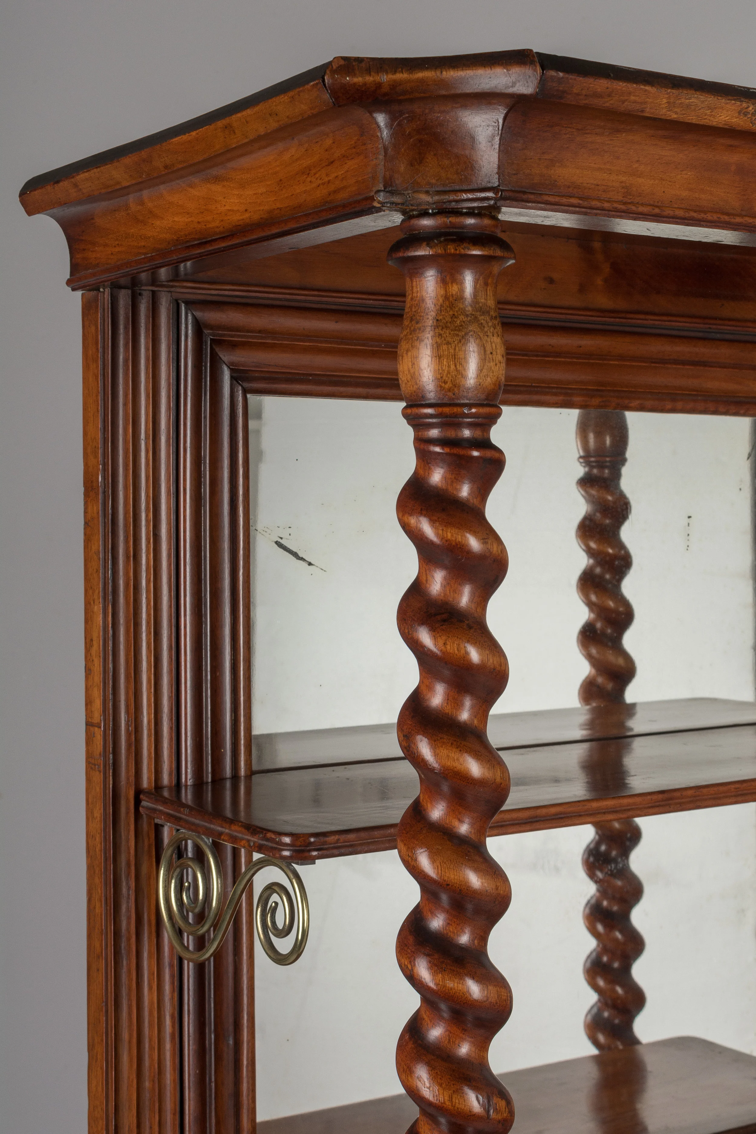 19th Century French Mahogany Cabinet with Shelves