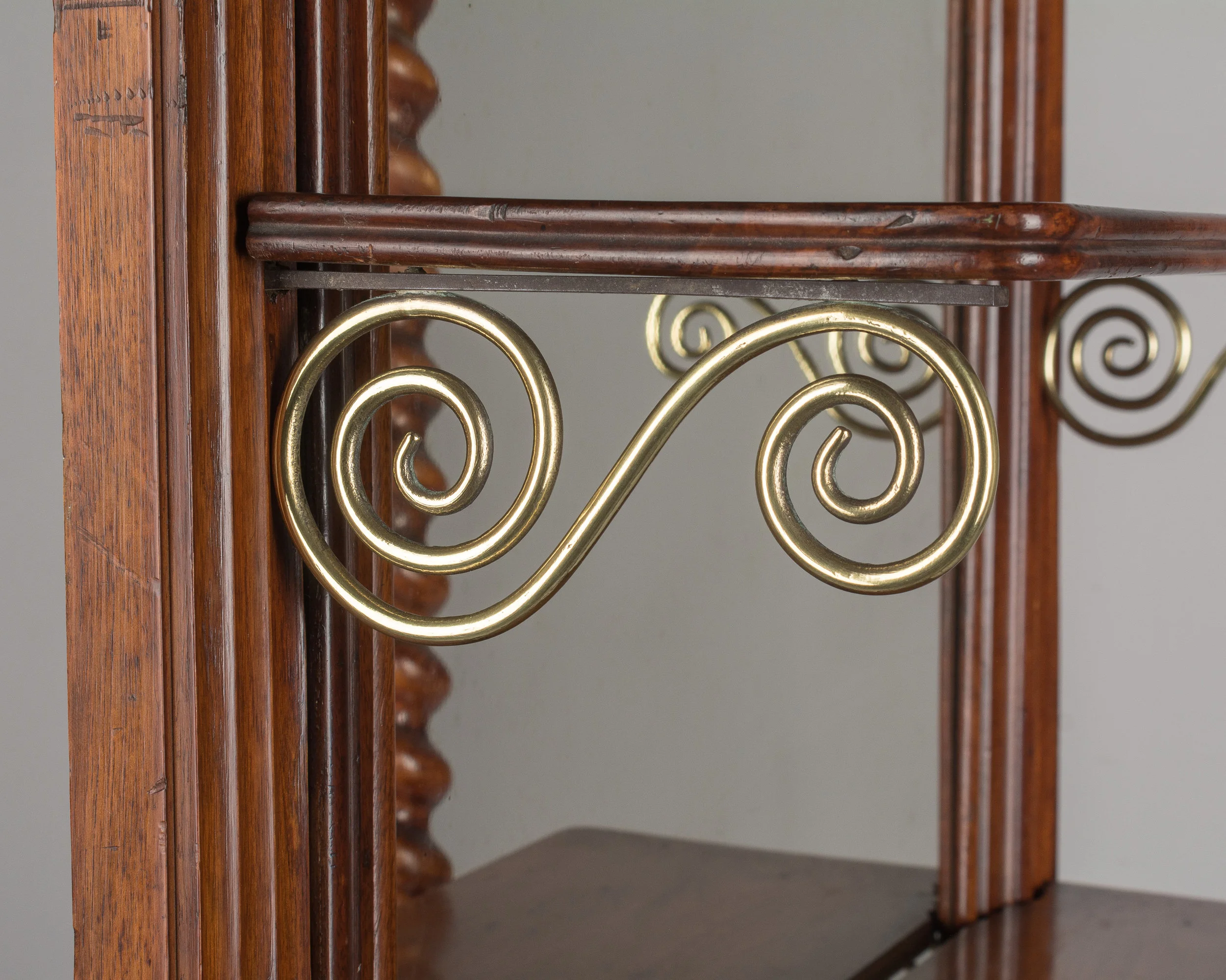 19th Century French Mahogany Cabinet with Shelves