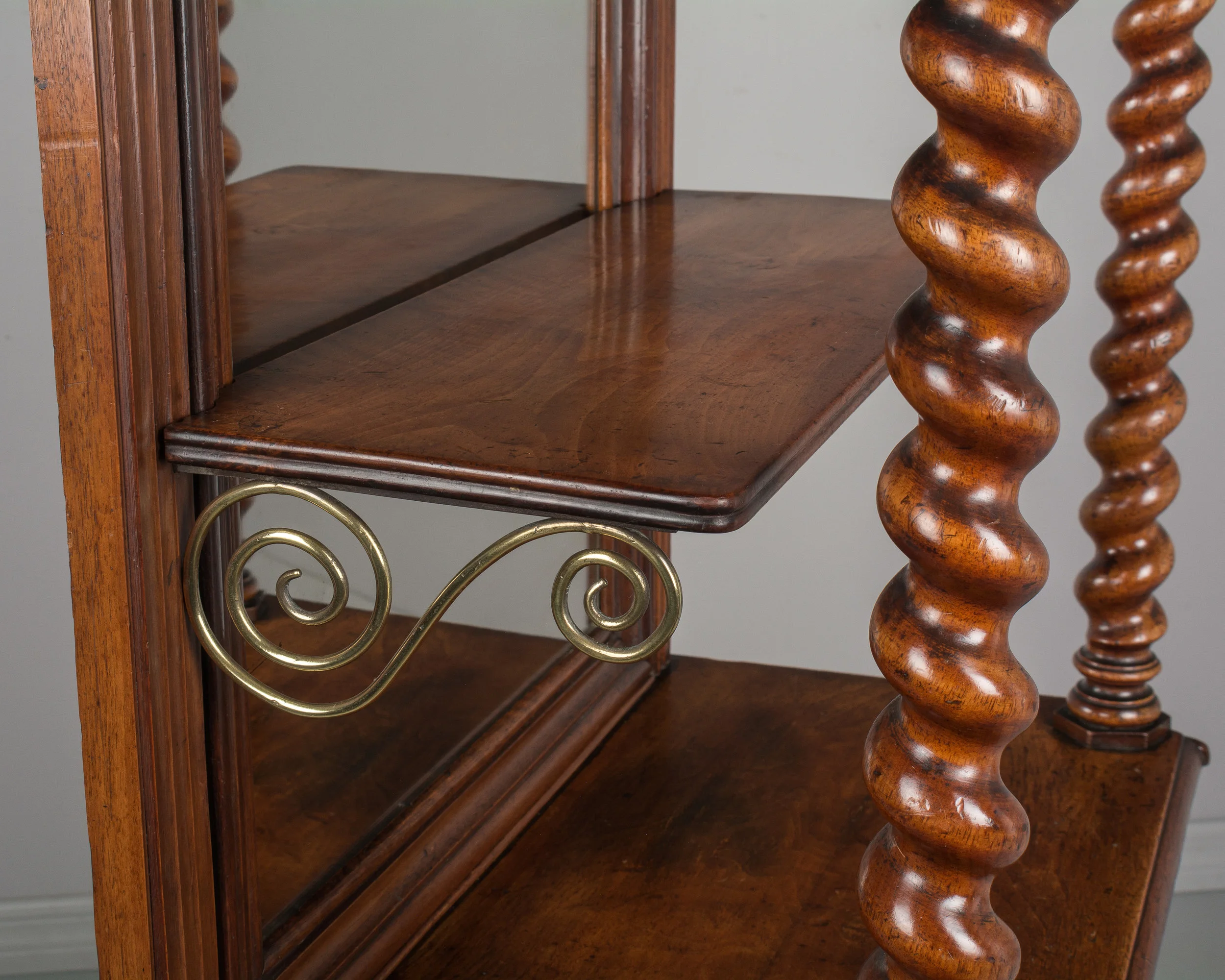 19th Century French Mahogany Cabinet with Shelves
