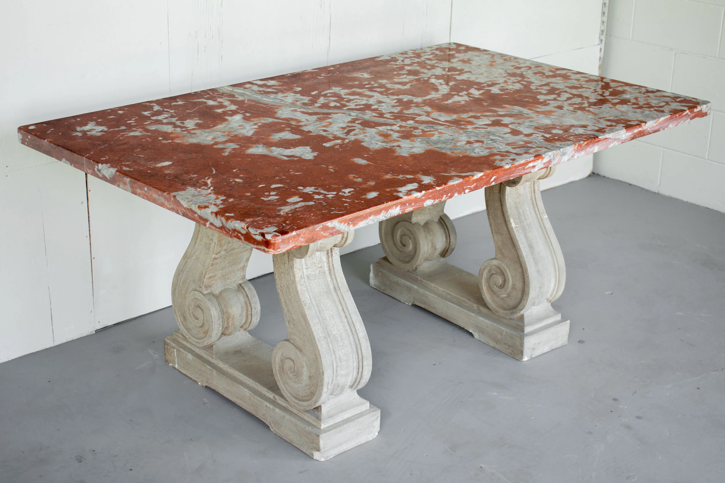 French Marble-Top Center Table