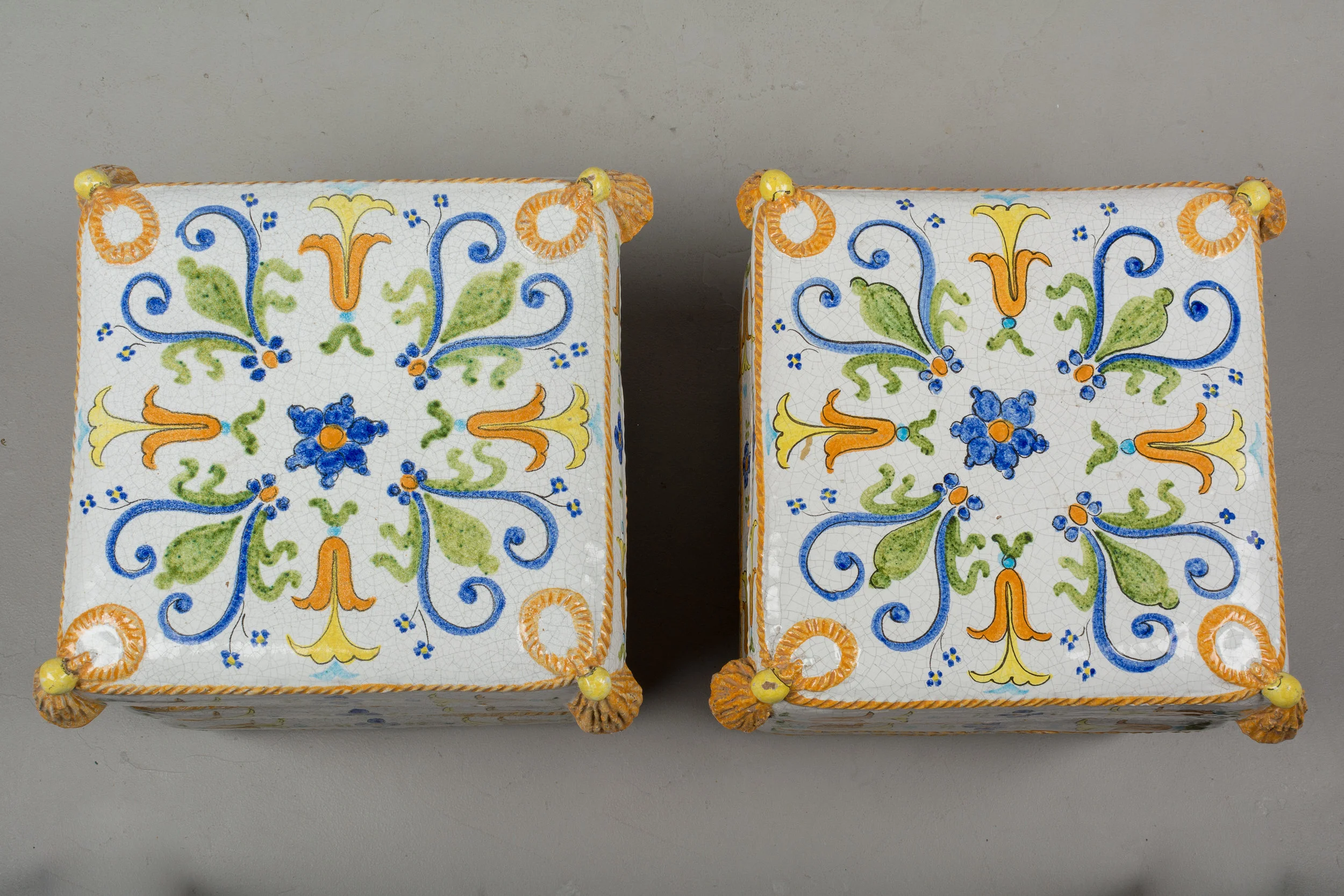Pair of French Ceramic Garden Stools
