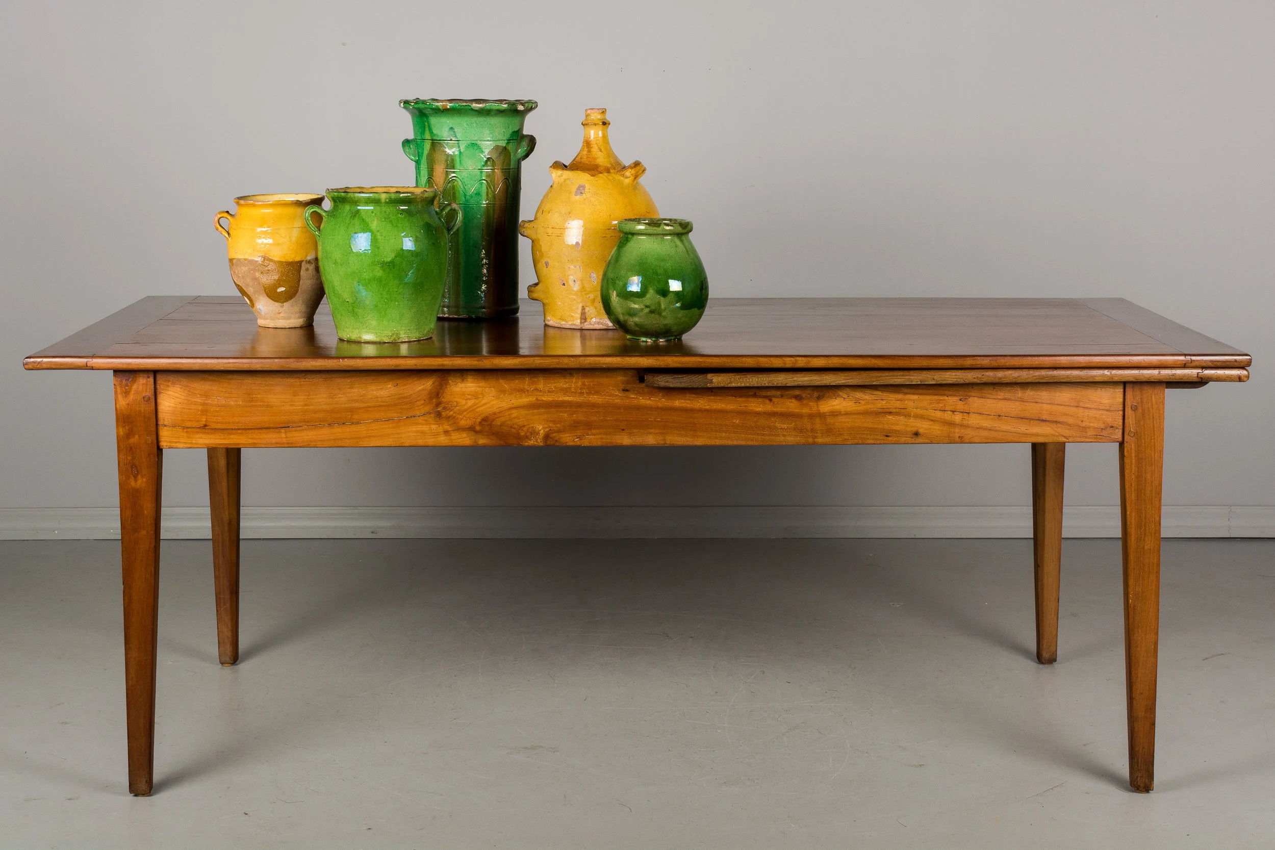 Country French Cherry Farm Table with Benches