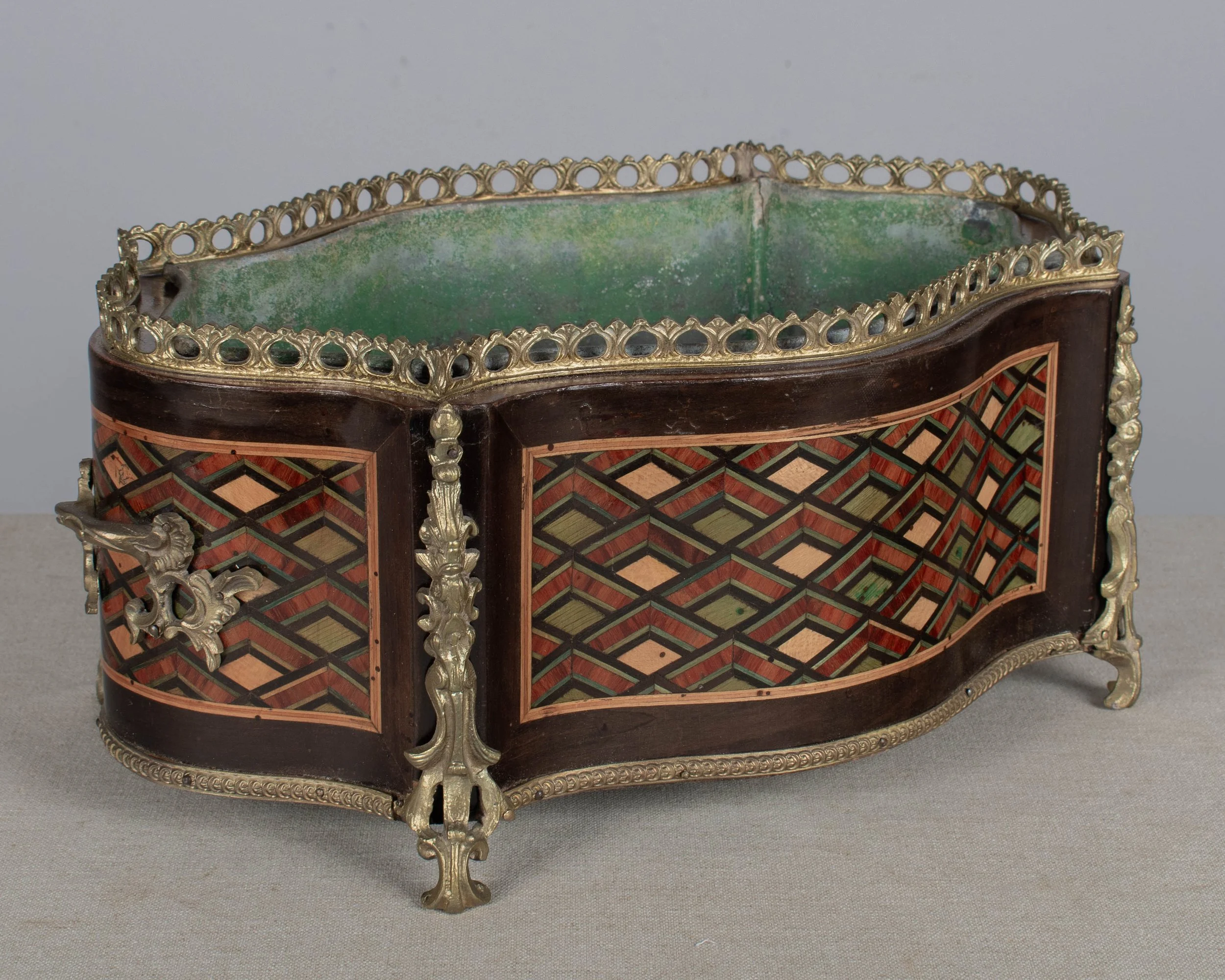 19th Century Napoleon III Marquetry Jardiniere or Planter