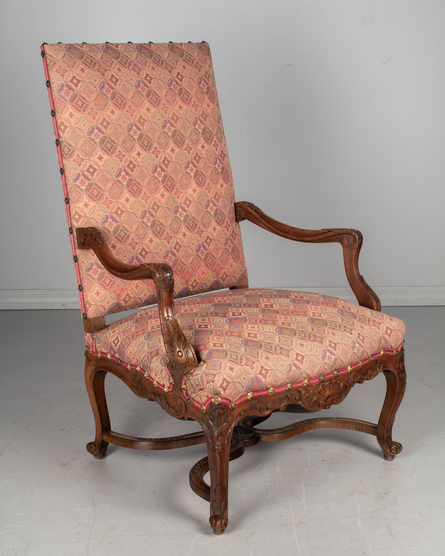 18th Century French Armchair Fauteuil Louis XV-XIV Tapestry