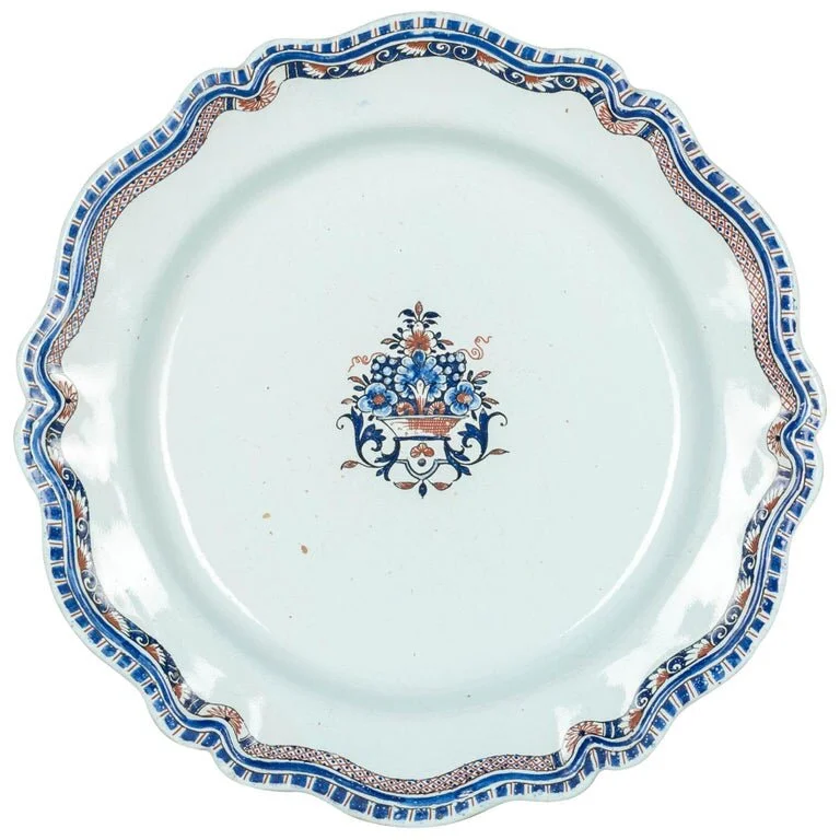18th Century French Rouen Ceramic Platter