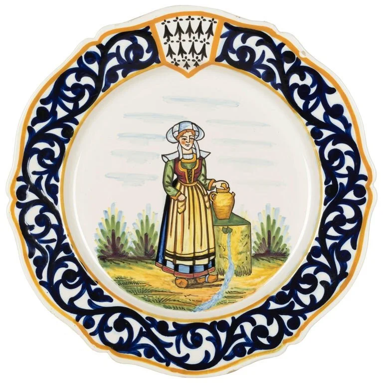 Henriot Quimper Faience Plate