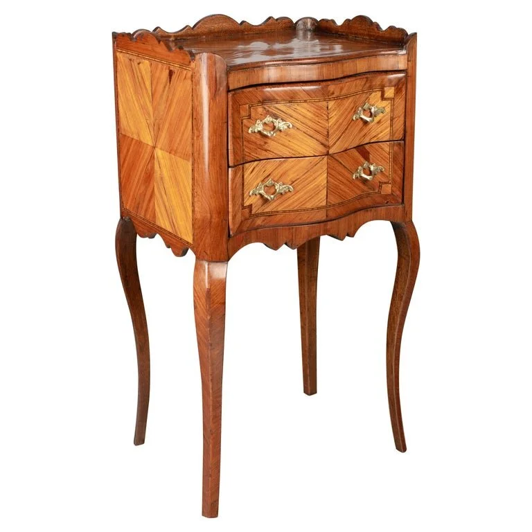 19th Century Louis XV Style Marquetry Side Table