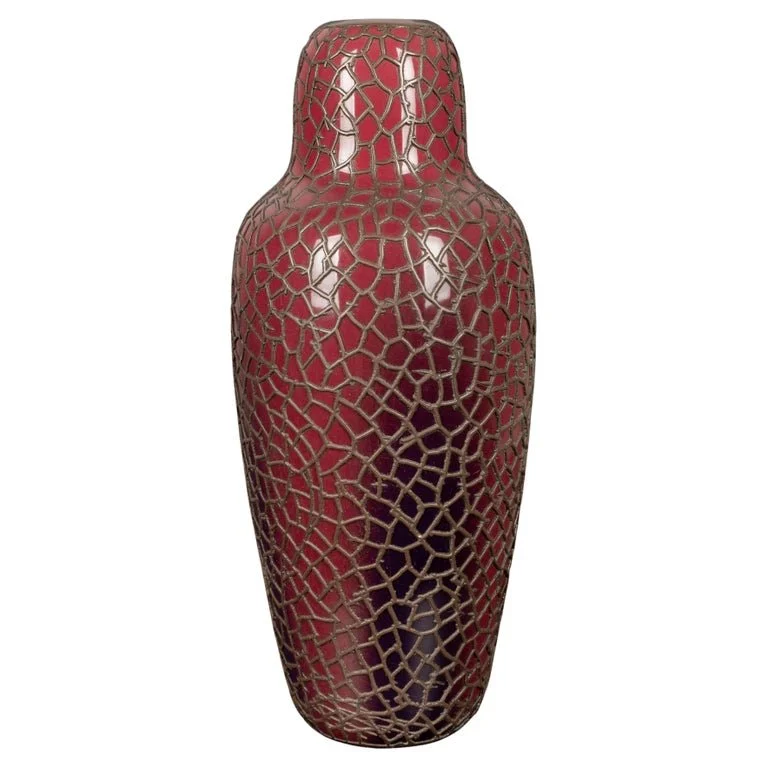 Jean Baptiste Massier Ceramic & Bronze Vase