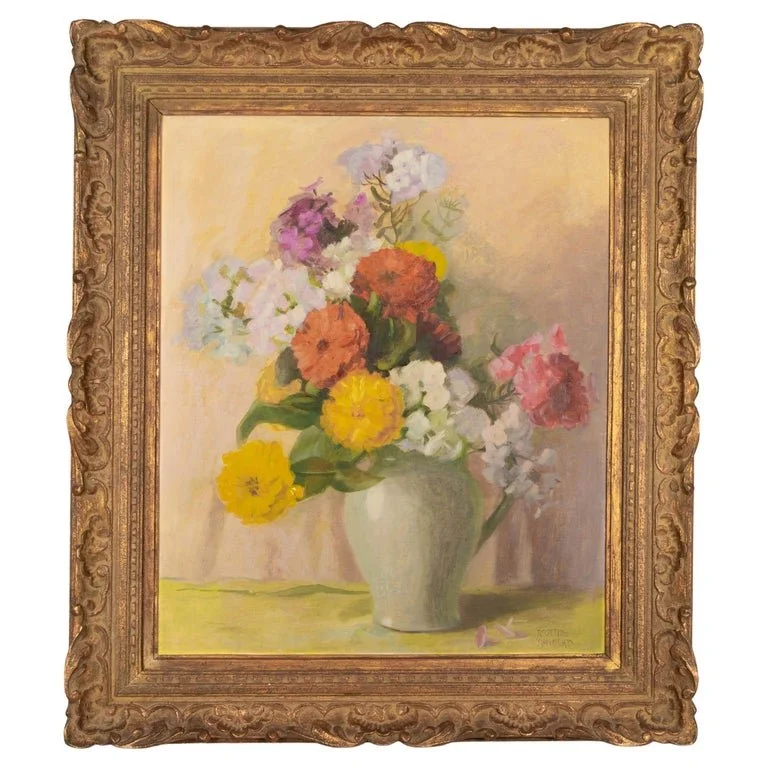 Mid Century Floral Still Life Painting