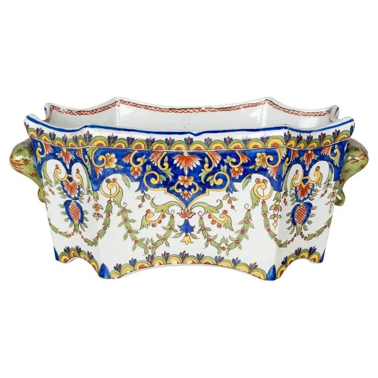 19th Century French Desvres Faience Jardinière
