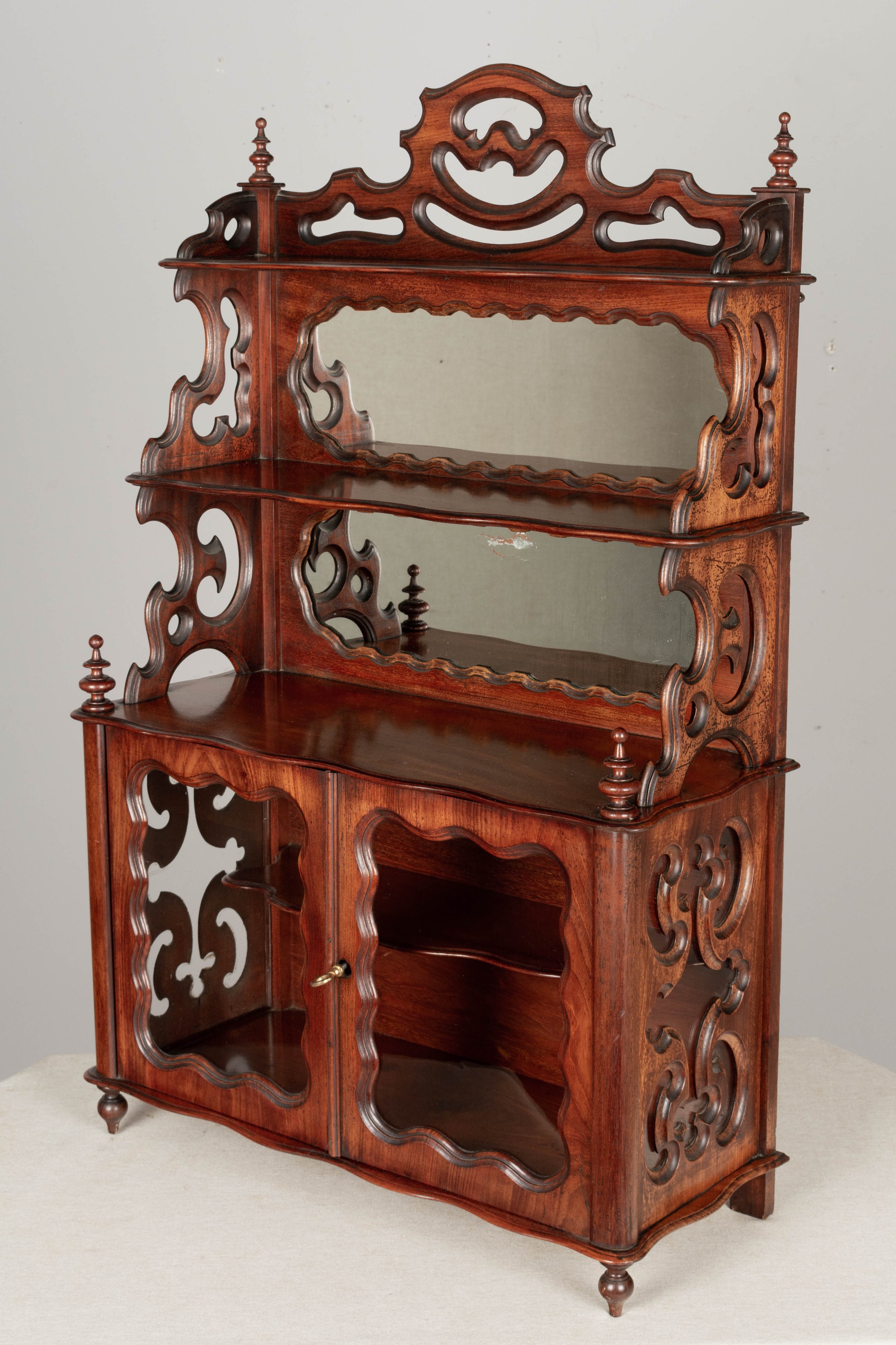 19th Century French Louis Philippe Mahogany Vitrine