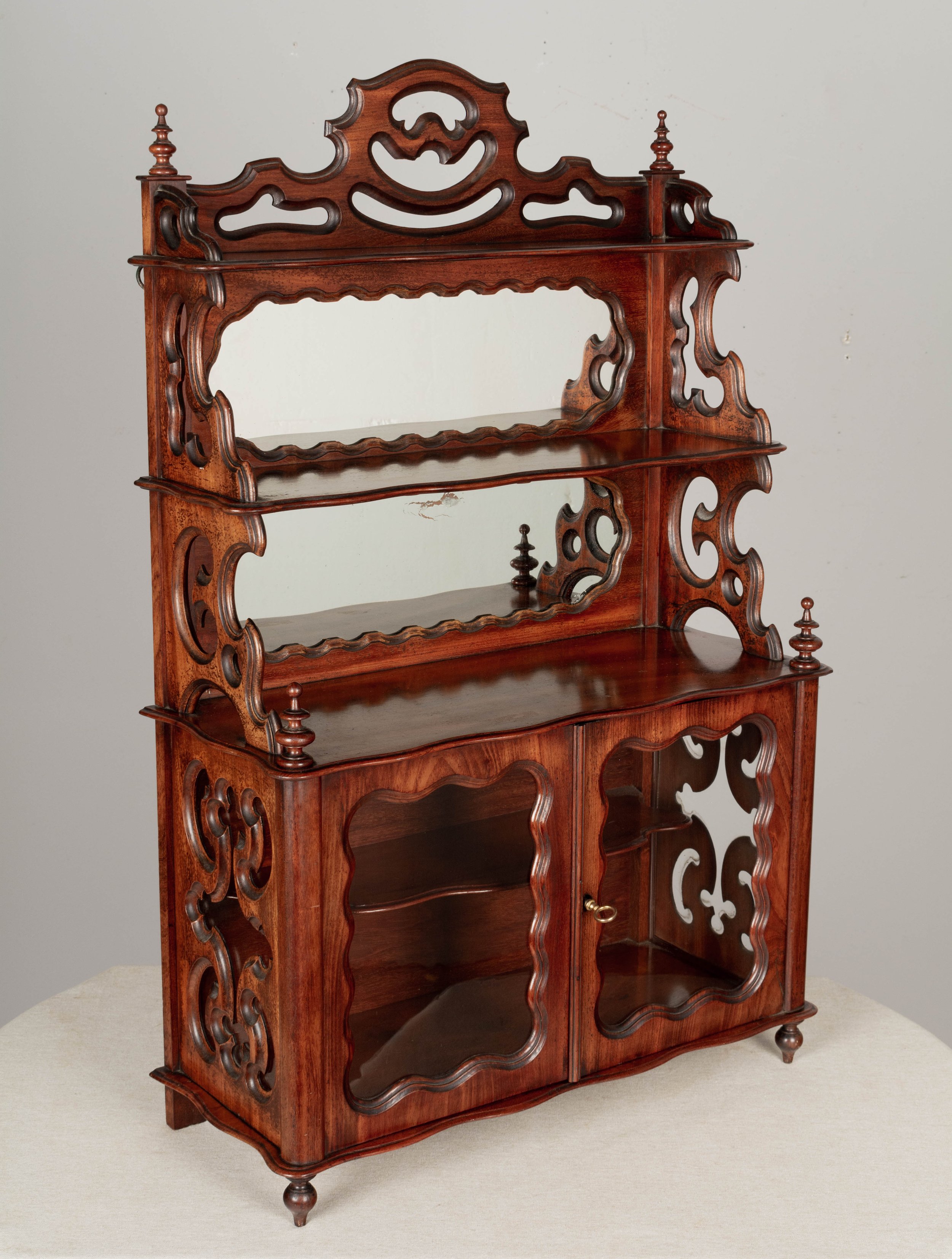 19th Century French Louis Philippe Mahogany Vitrine