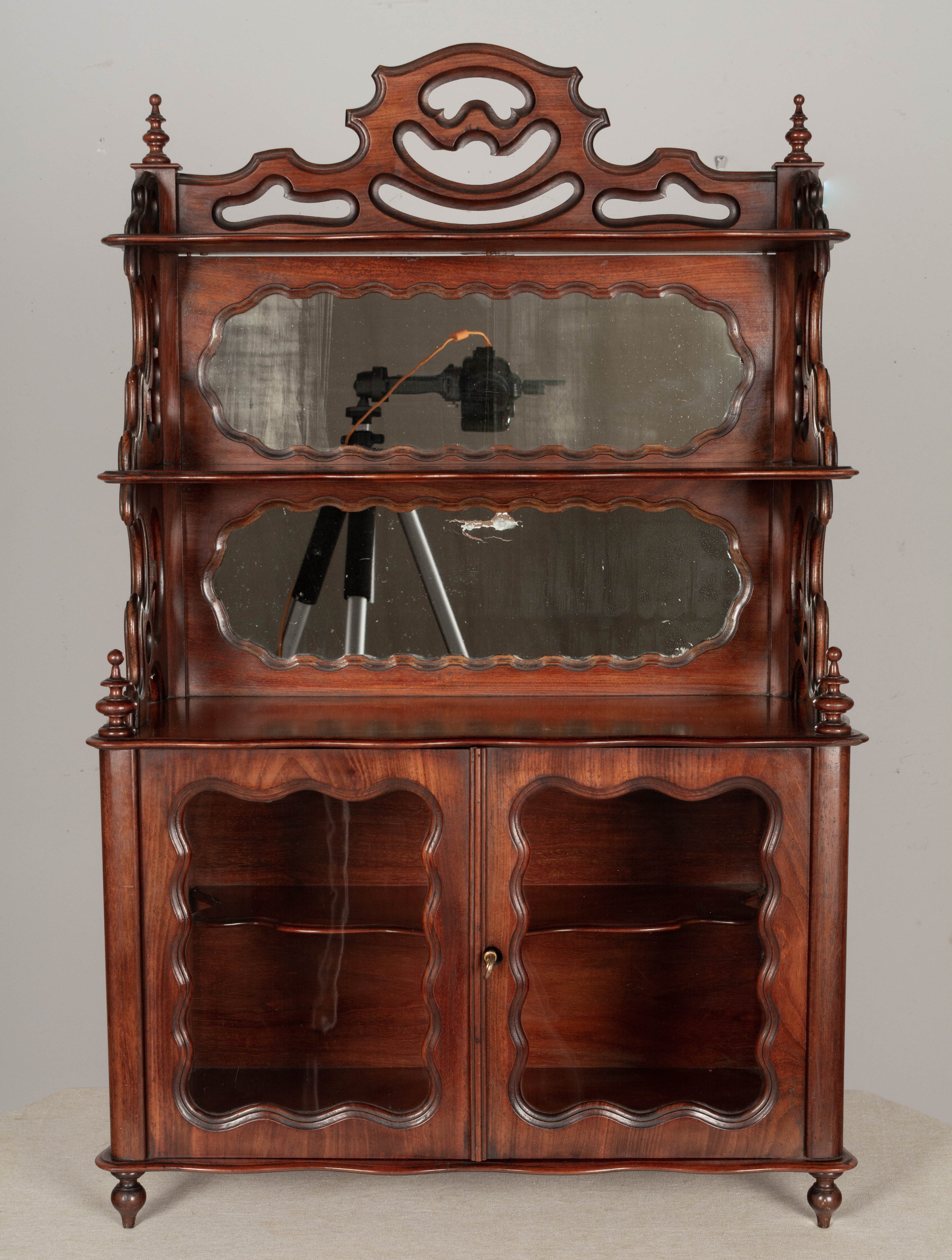 19th Century French Louis Philippe Mahogany Vitrine