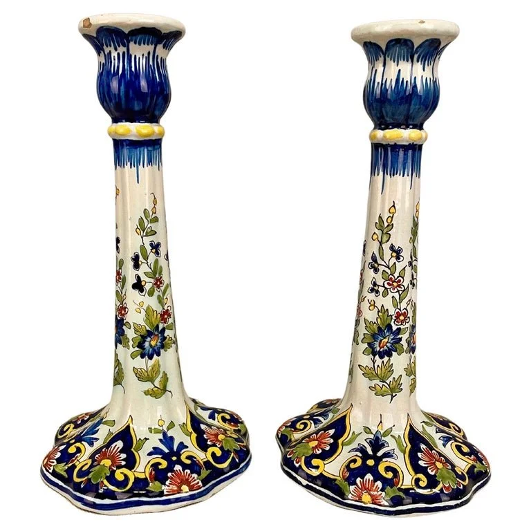 FRANCE ANTIQUE 1920年代 PORCHER PARIS 蛇口 F Vintage French Double Basin on Twin Pedestals C.1920 by