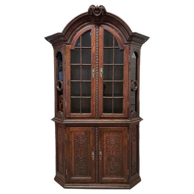 19th Century Belgian Buffet à Deux Corps or Cabinet