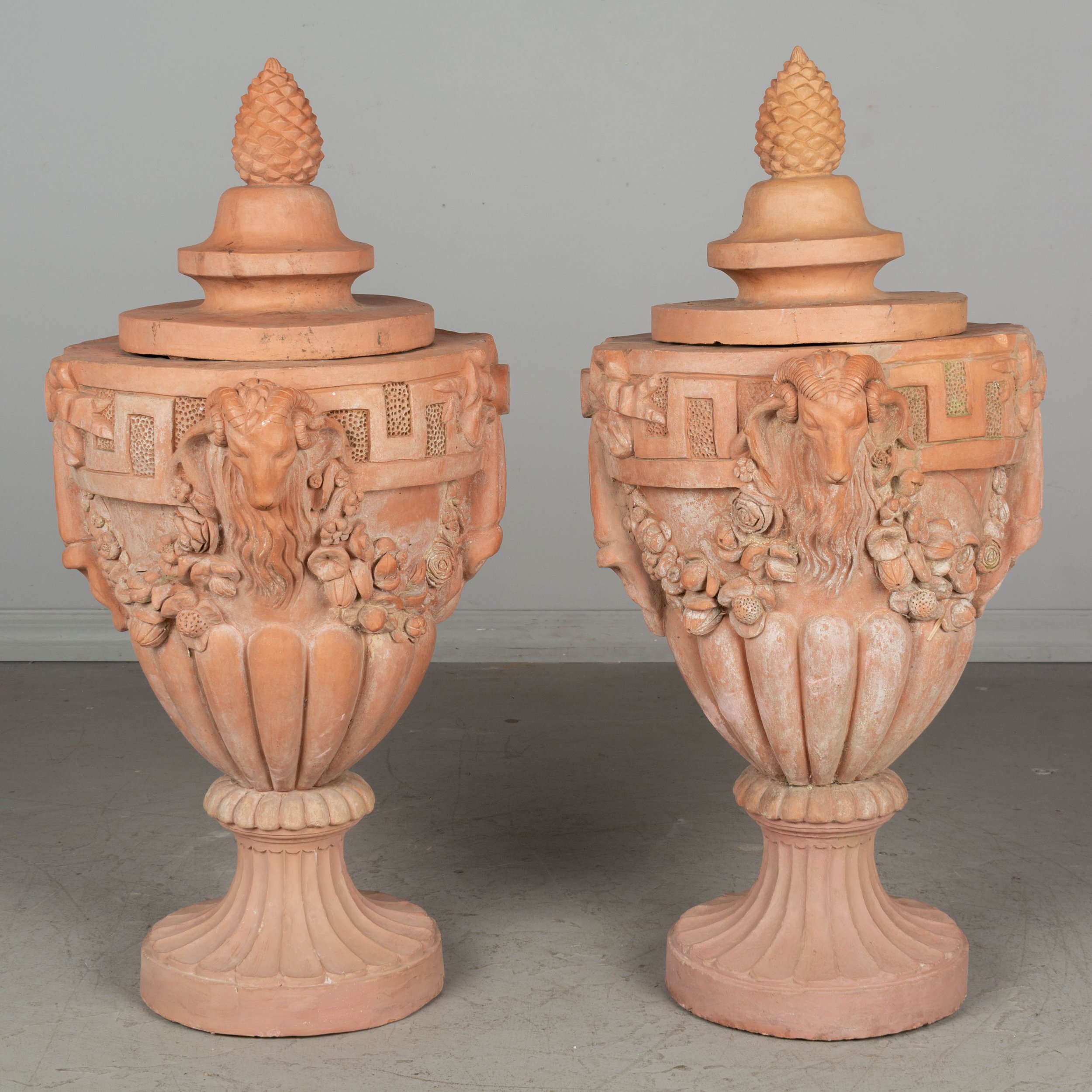 French Terracotta Garden Urns
