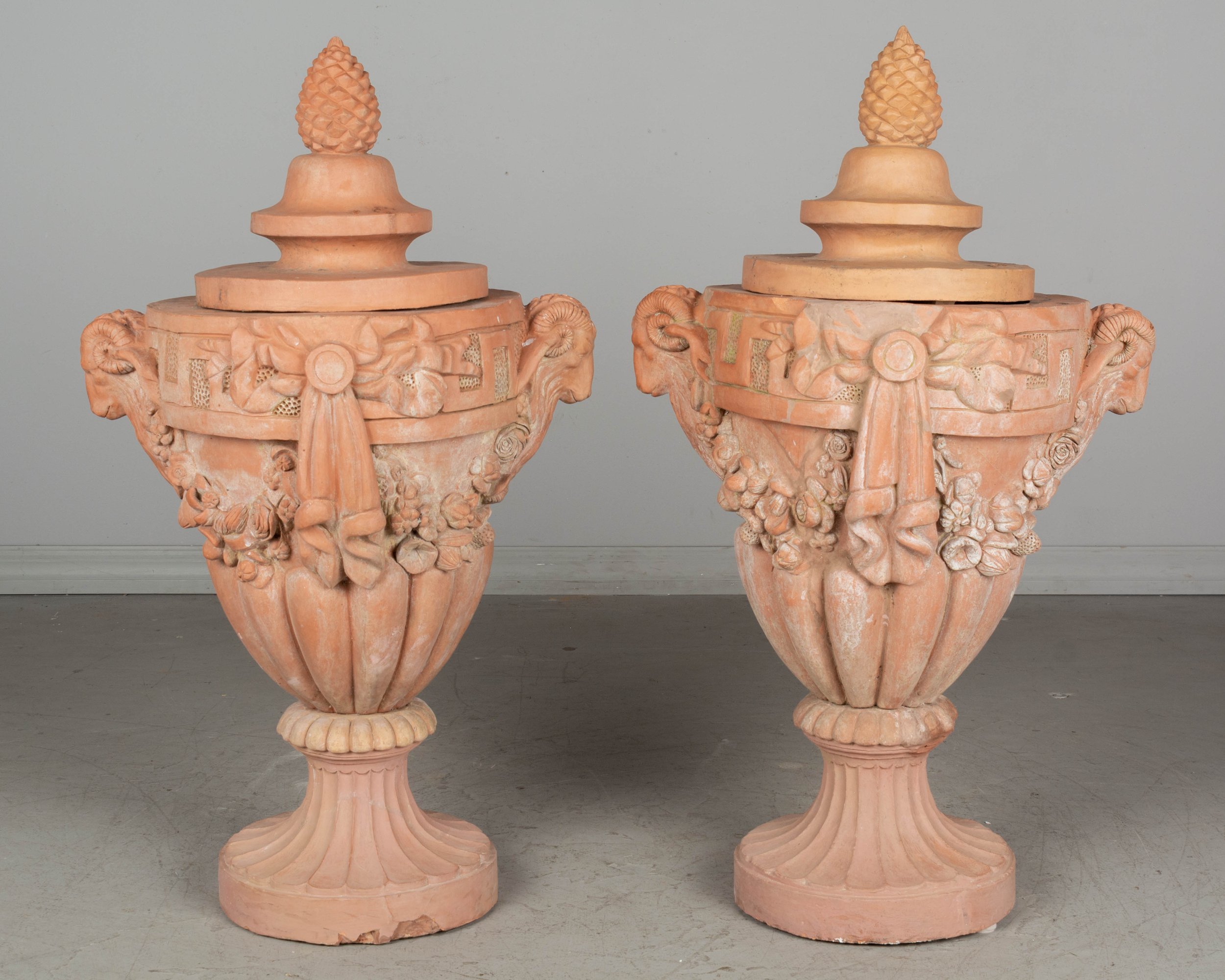 French Terracotta Garden Urns