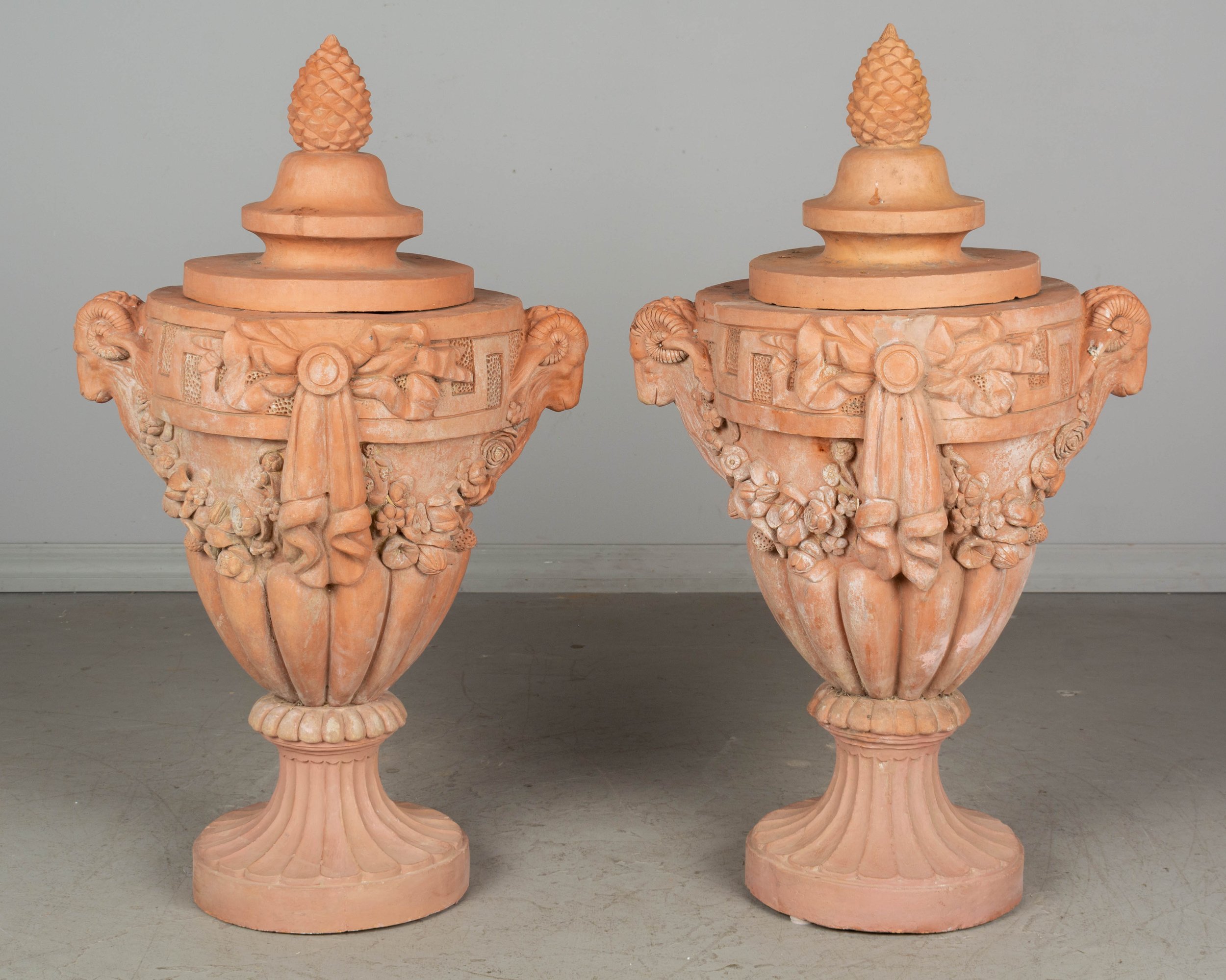 French Terracotta Garden Urns