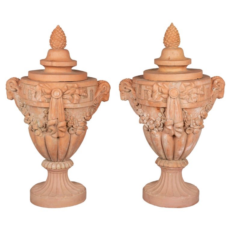 Pot de fleurs gravé terracotta - motif aléatoire - OOGarden