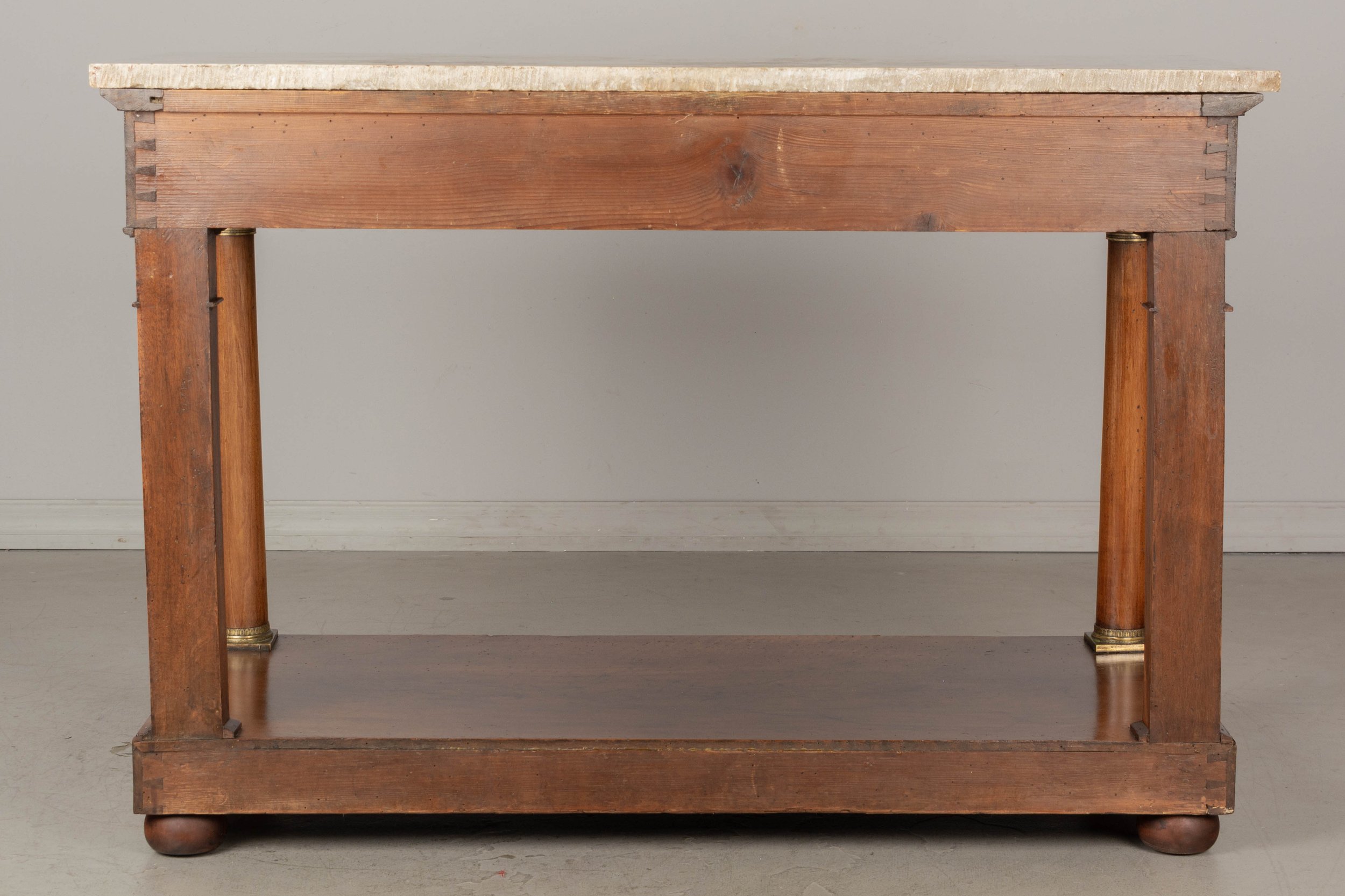 19th Century French Empire Marble-Top Console