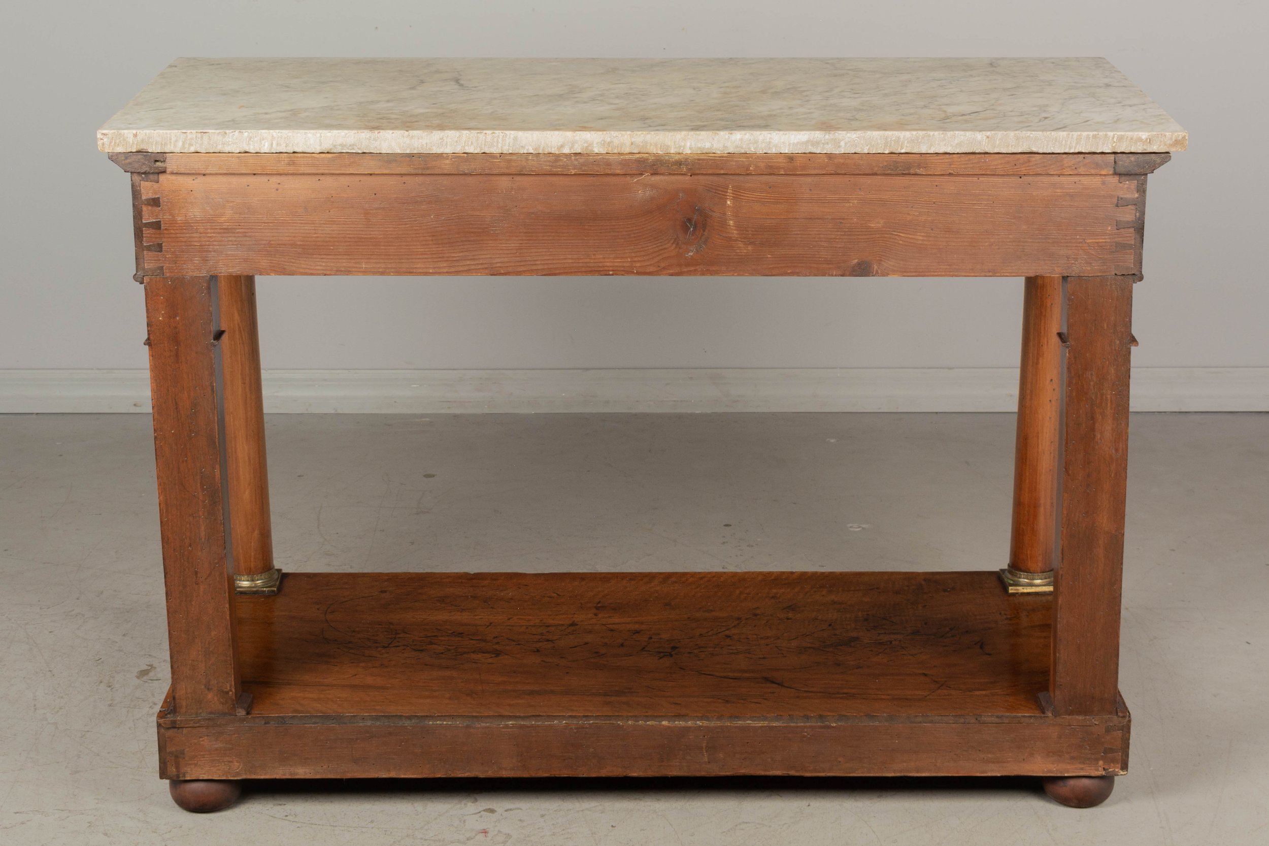19th Century French Empire Marble-Top Console