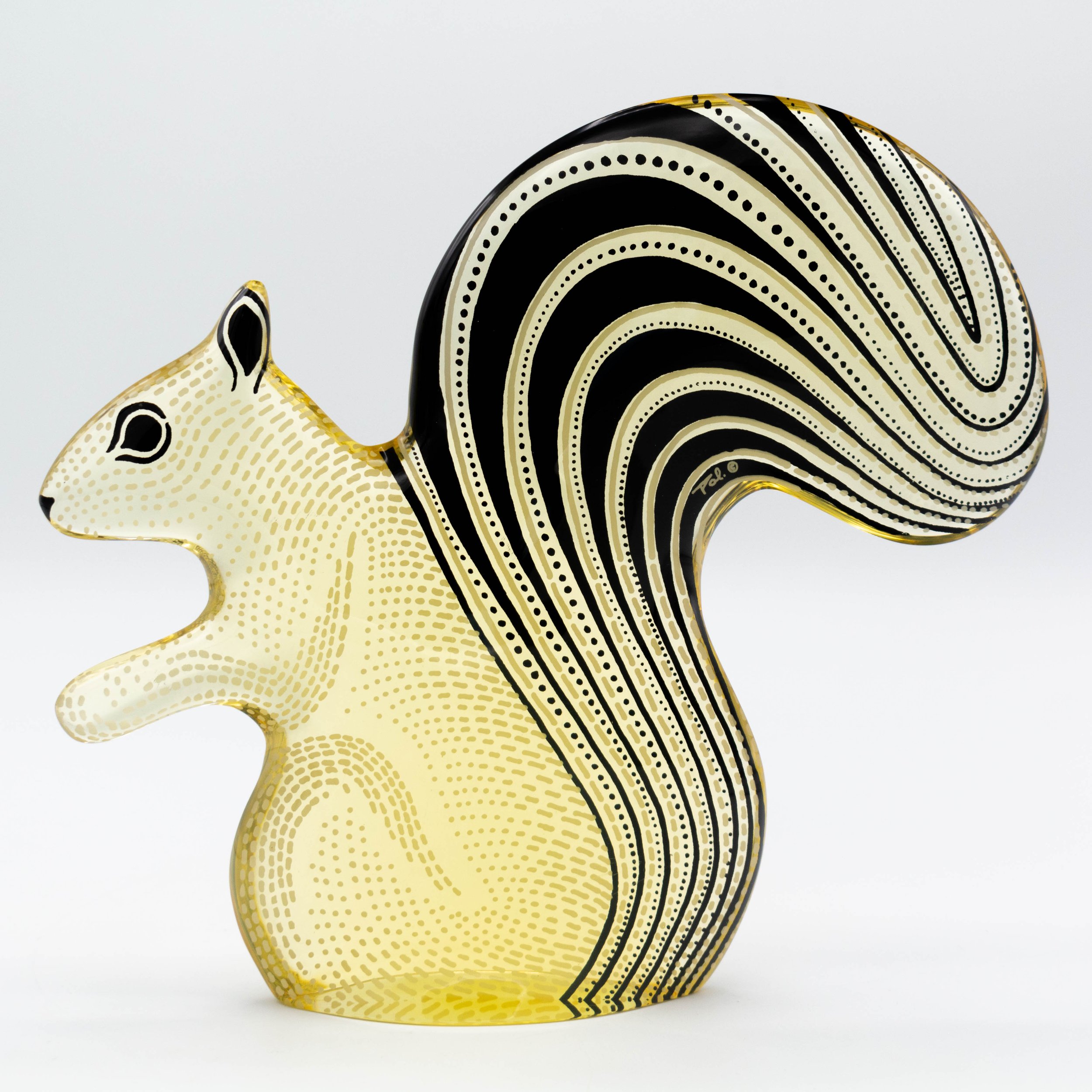 Midcentury Palatnik Op Art Lucite Squirrel