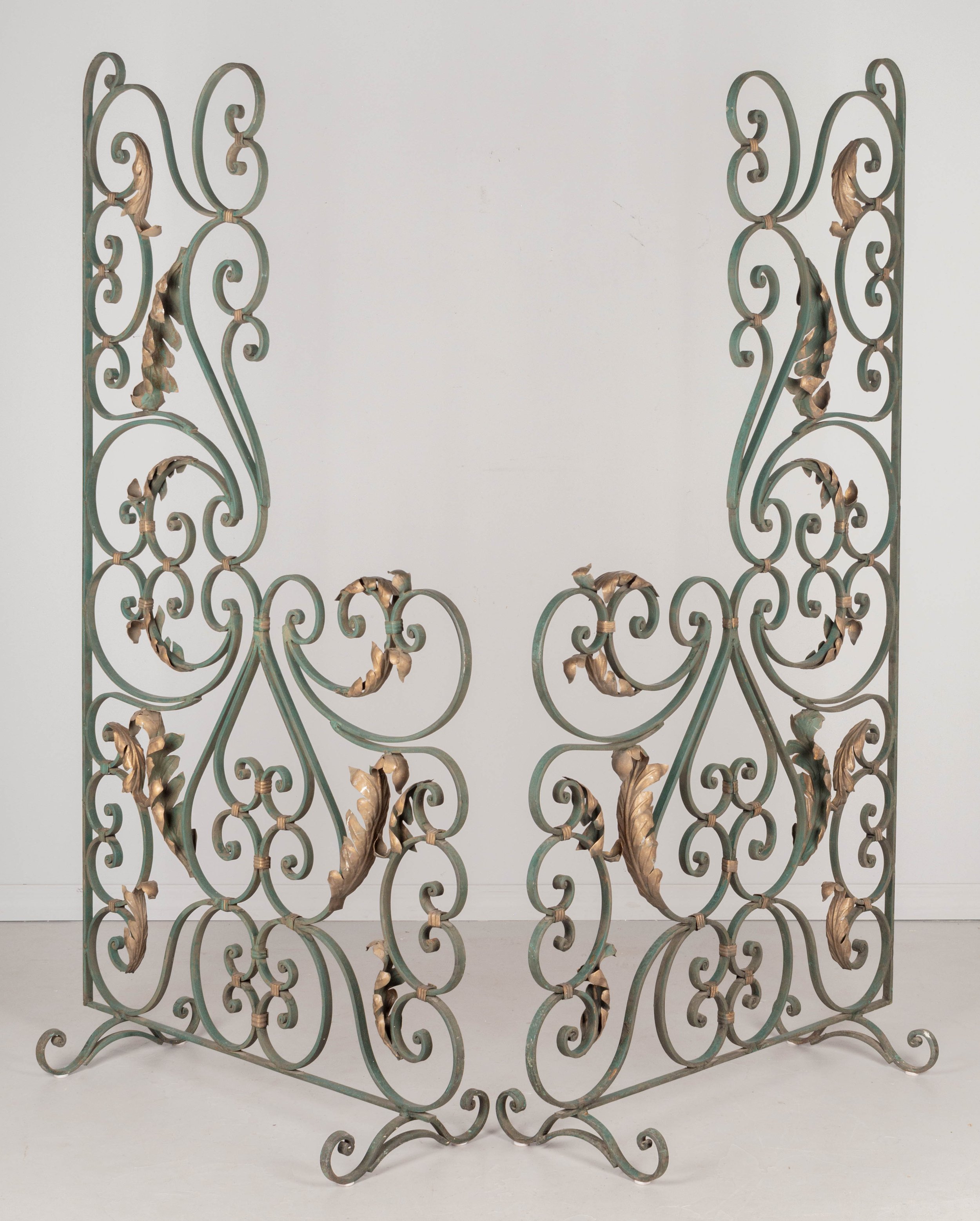 Pair of French Wrought Iron Screens or Room Dividers