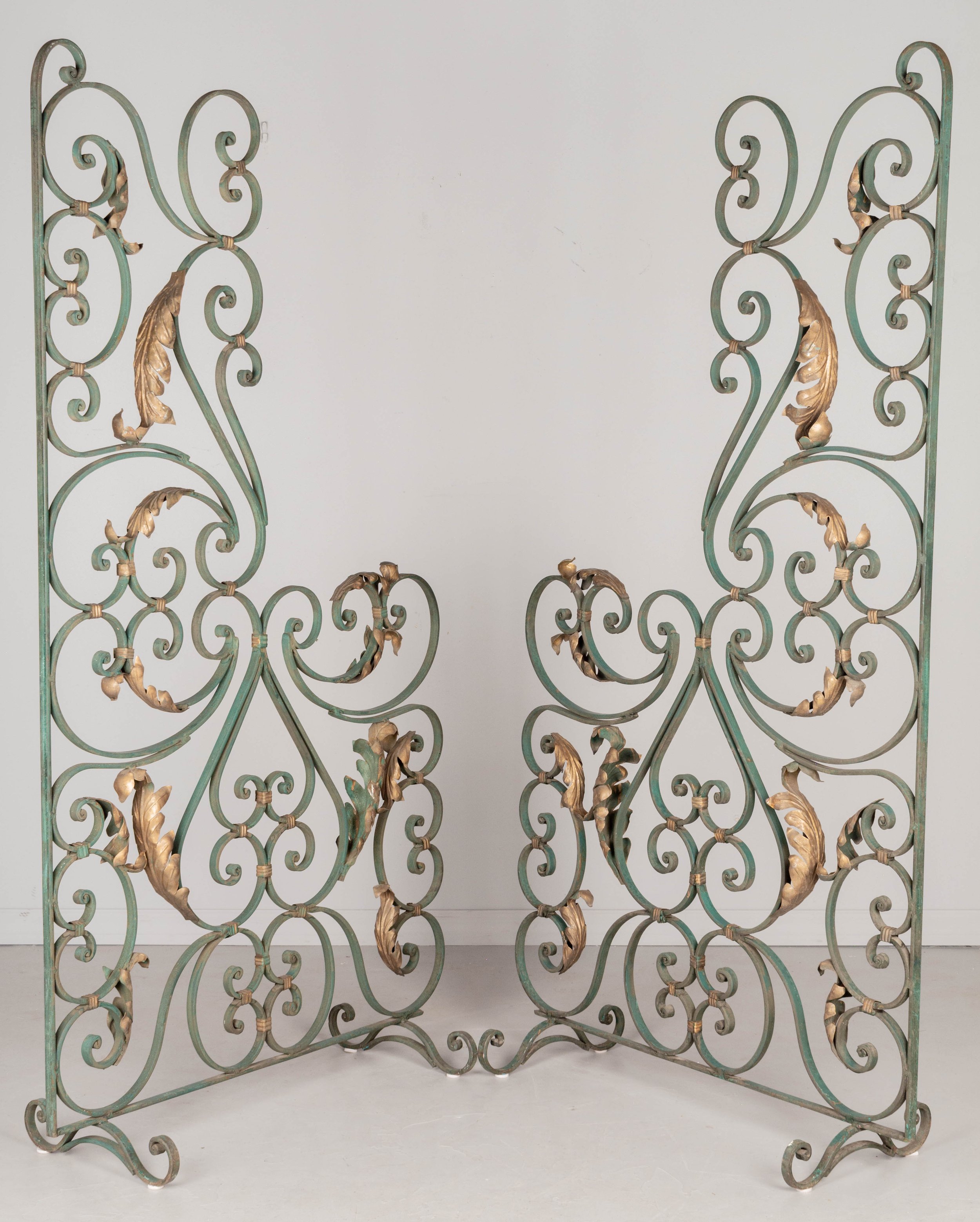 Pair of French Wrought Iron Screens or Room Dividers