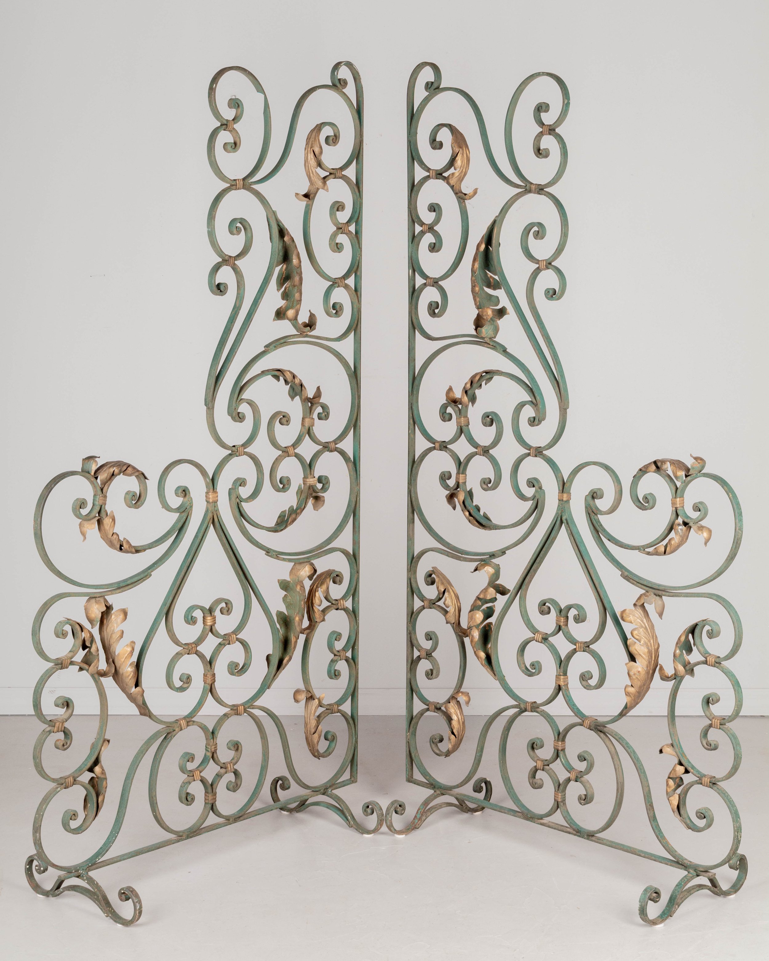 Pair of French Wrought Iron Screens or Room Dividers