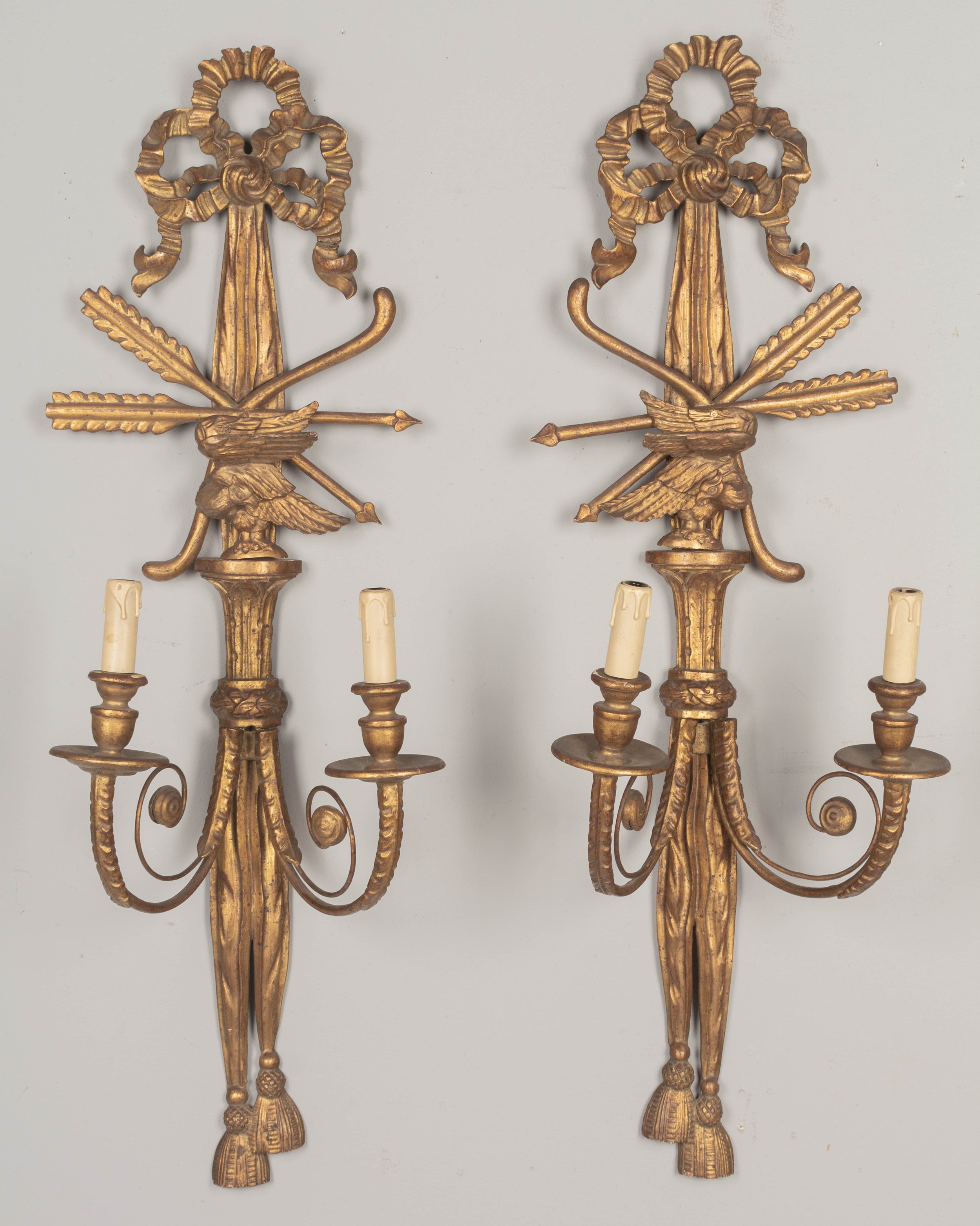 Pair of Italian Giltwood Sconces