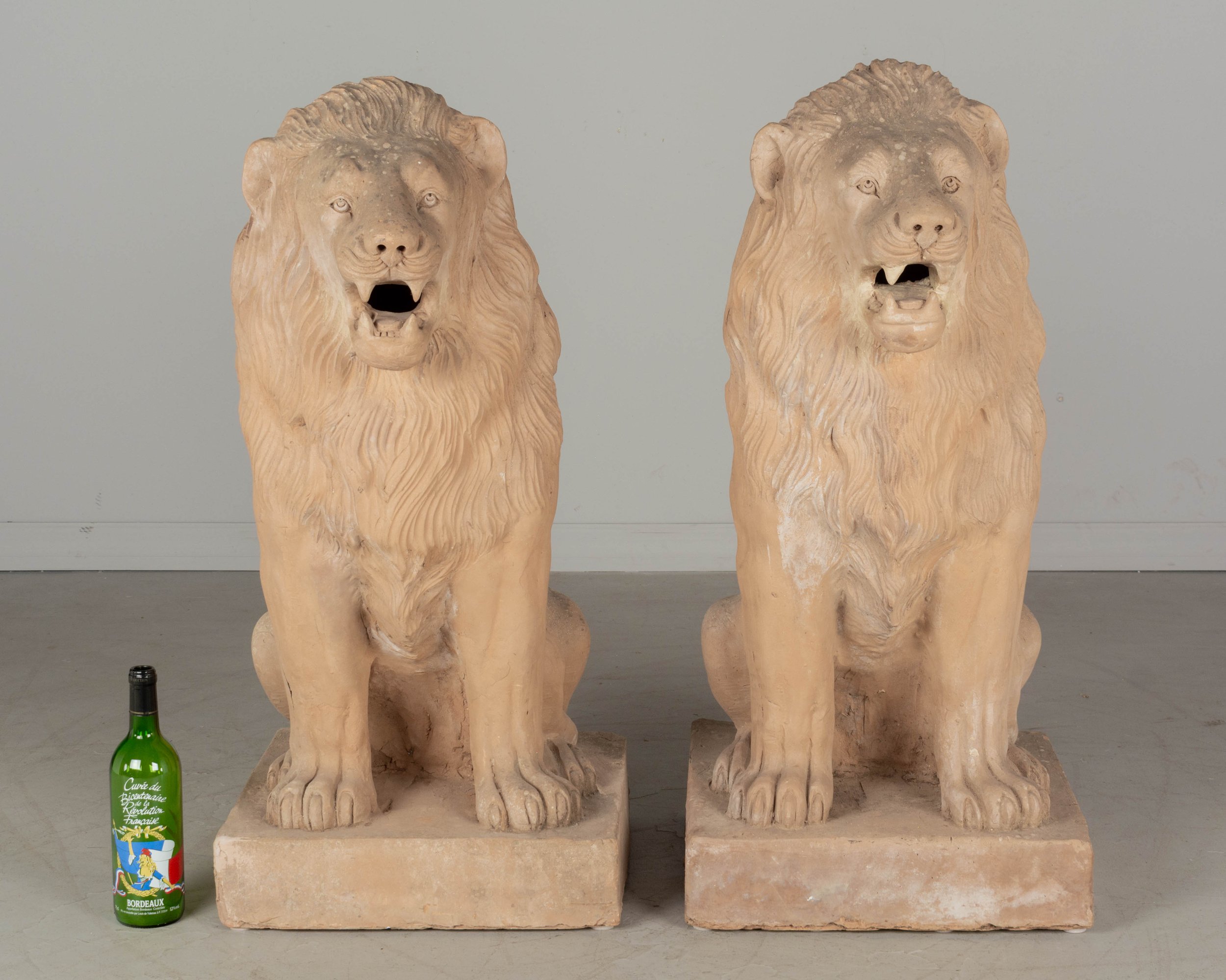 Pair of French Terracotta Garden Lions (Copy)