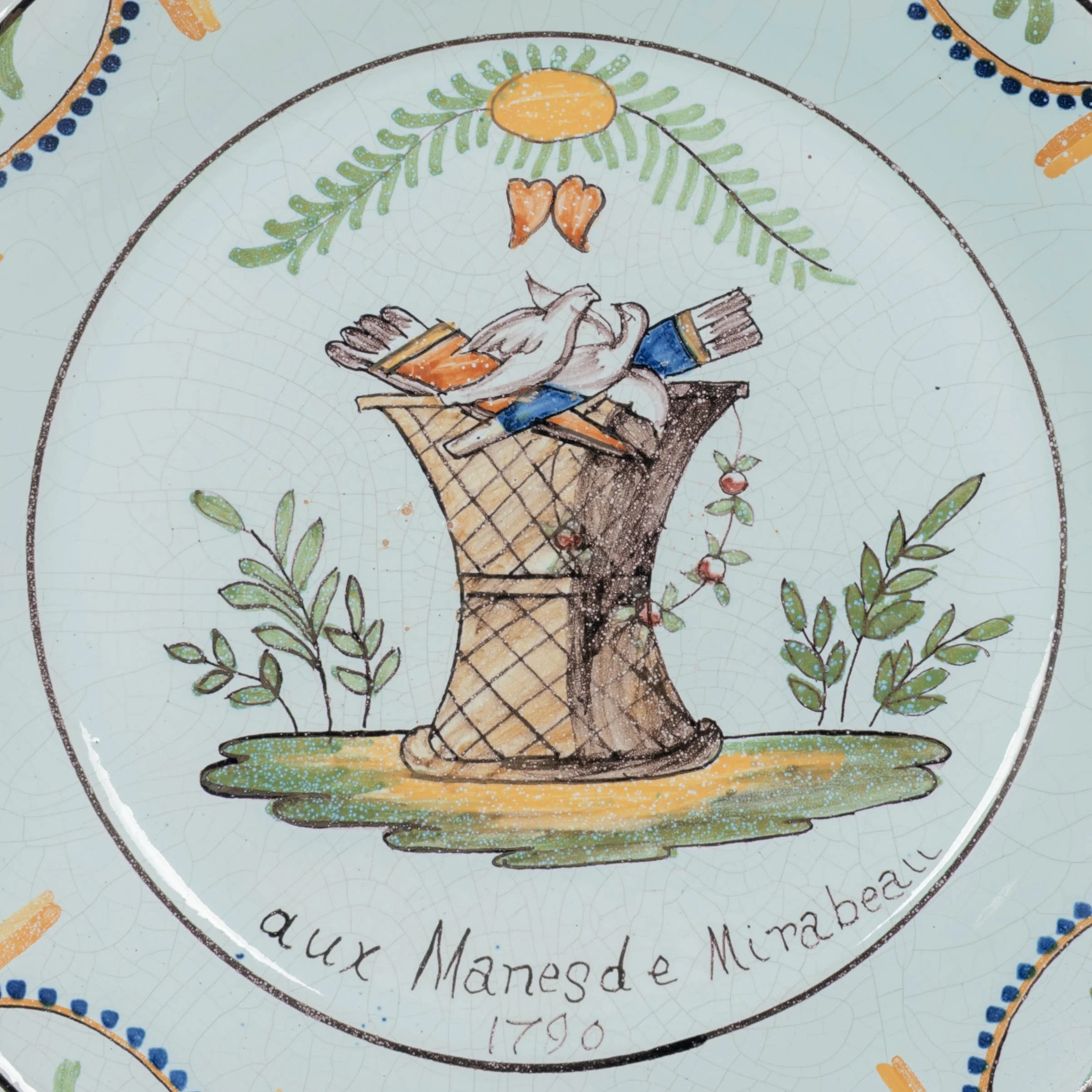 18th Century French Revolution Faience Plate