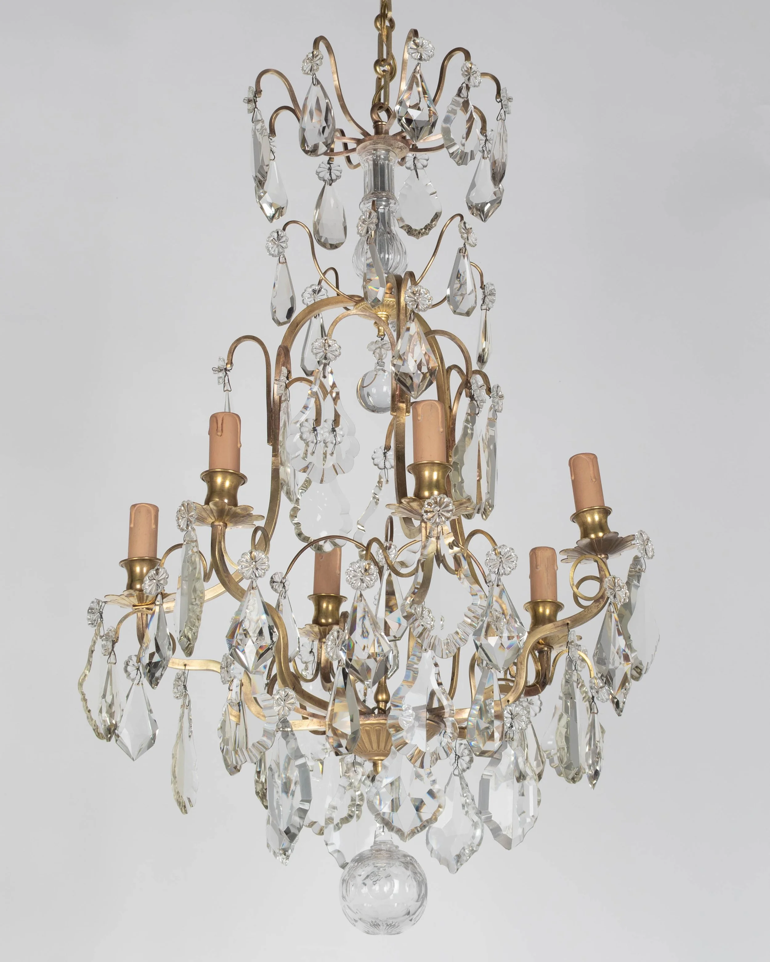 French Louis XV Style Crystal Chandelier