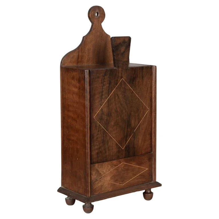 19th Century French Fariniere Box, Walnut Marquetry