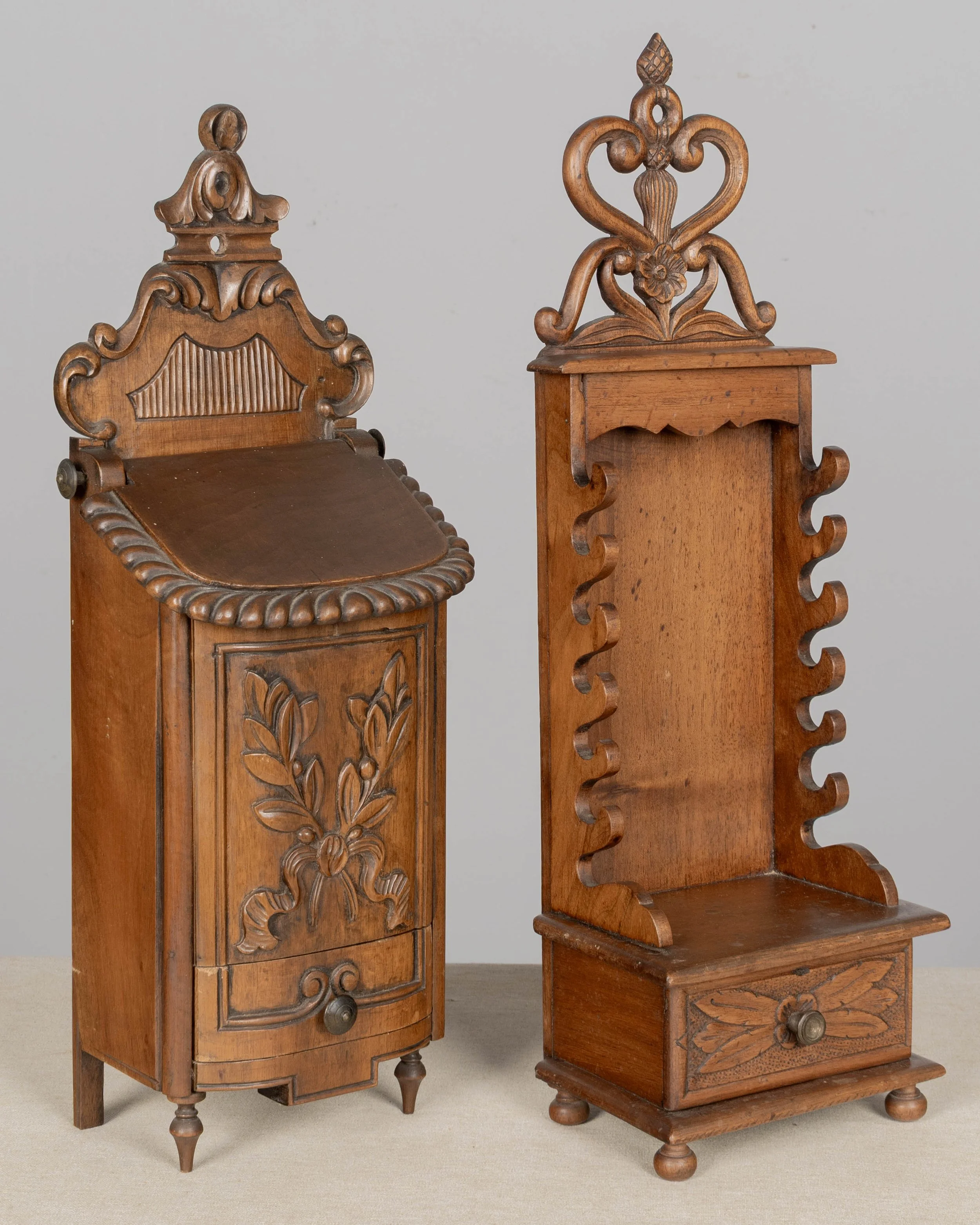 A set of two French Provencal decorative boxes i