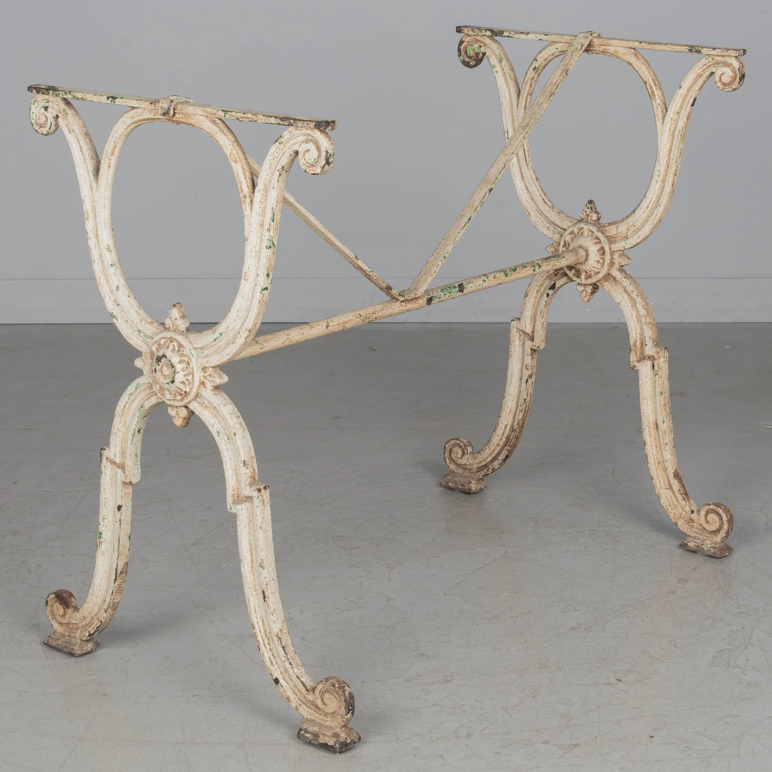 19th Century French Cast Iron Bistro Table Base