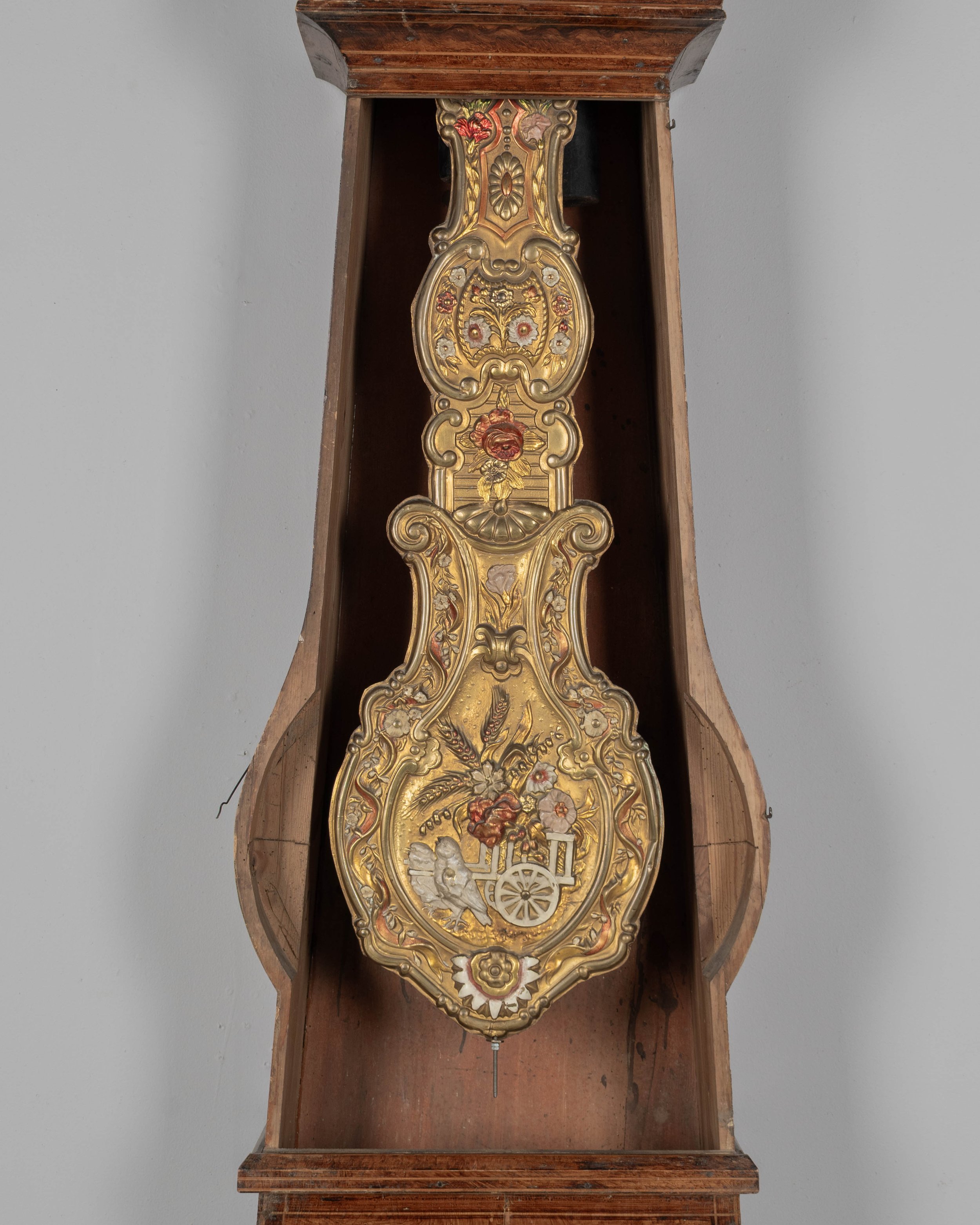 19th Century French Comtoise or Morbier Grandfather Clock