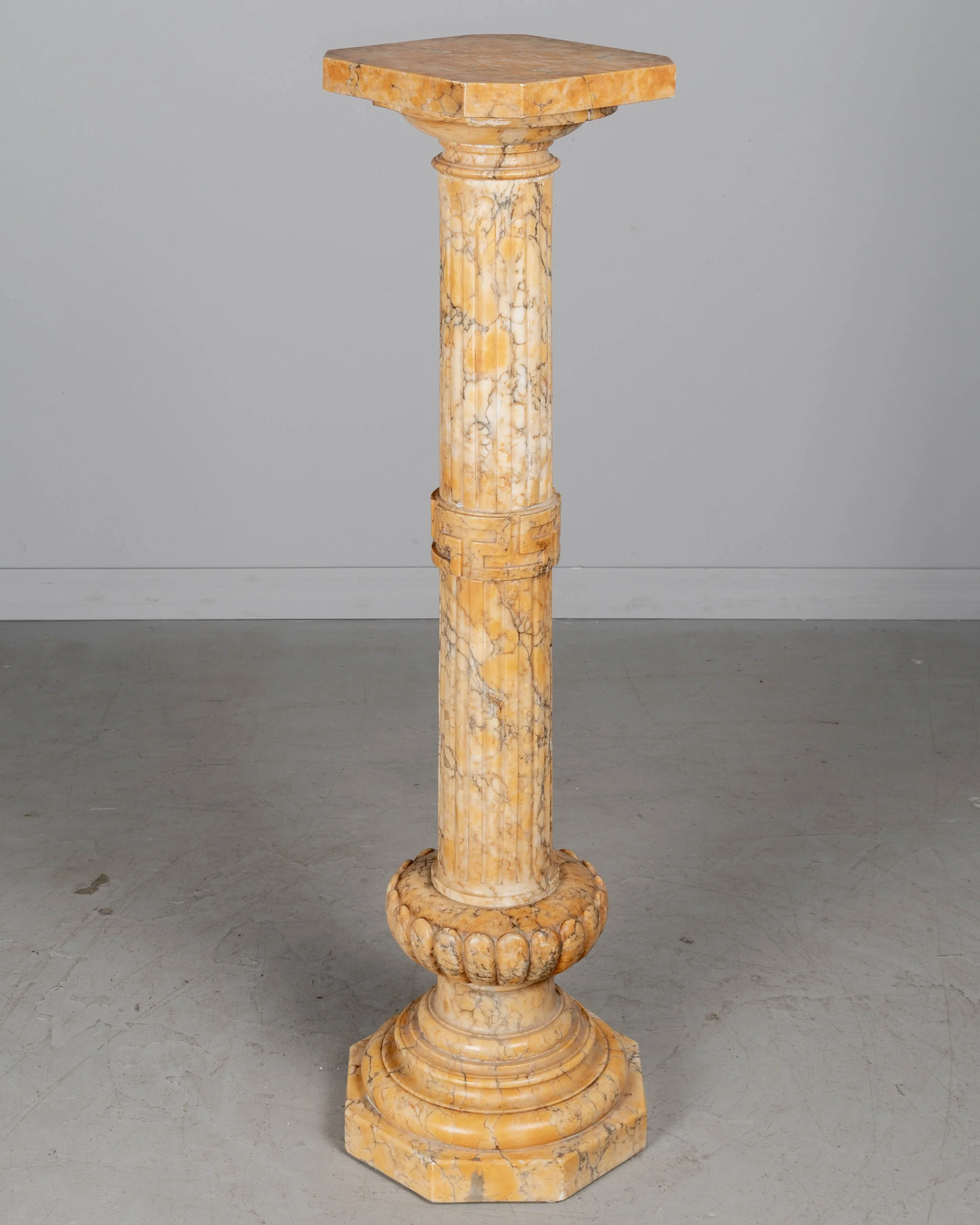 An early 20th century Italian Neoclassical style column pedestal,