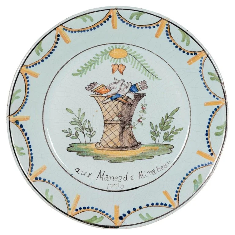 18th Century French Revolution Faience Plate