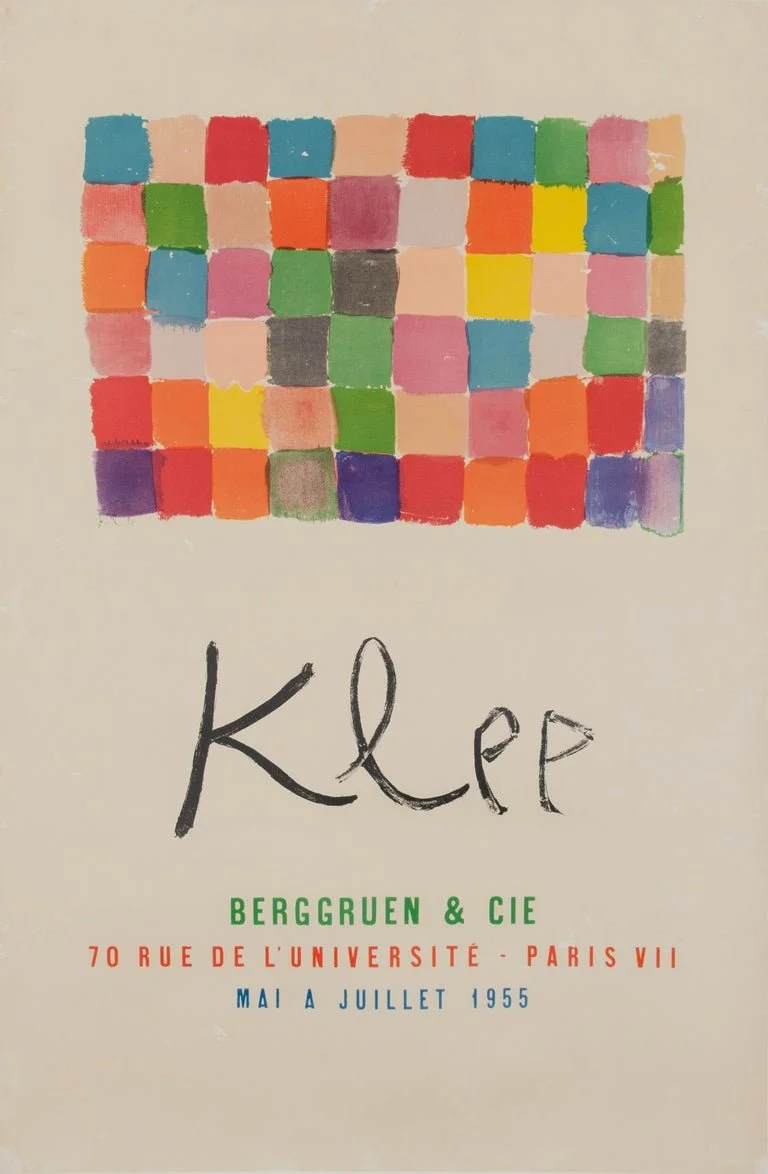 Original Paul Klee Mid-Century Lithograph Exhibition Poster, 1955