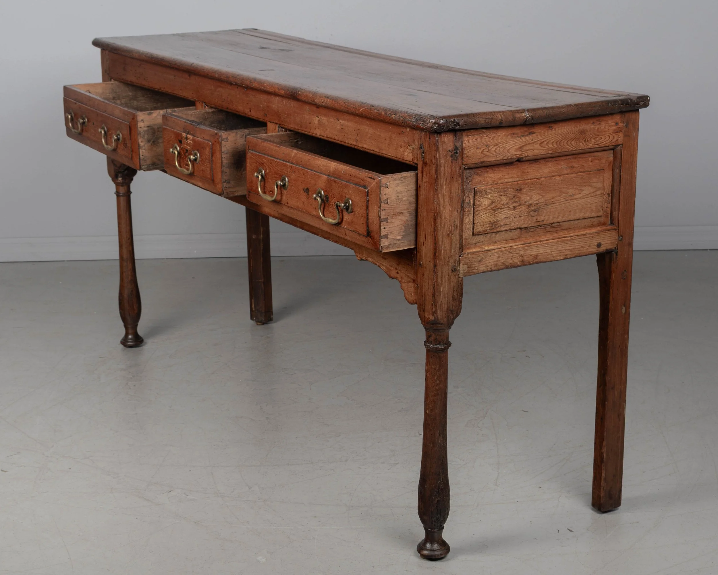 19th Century Rustic Pine Console Table