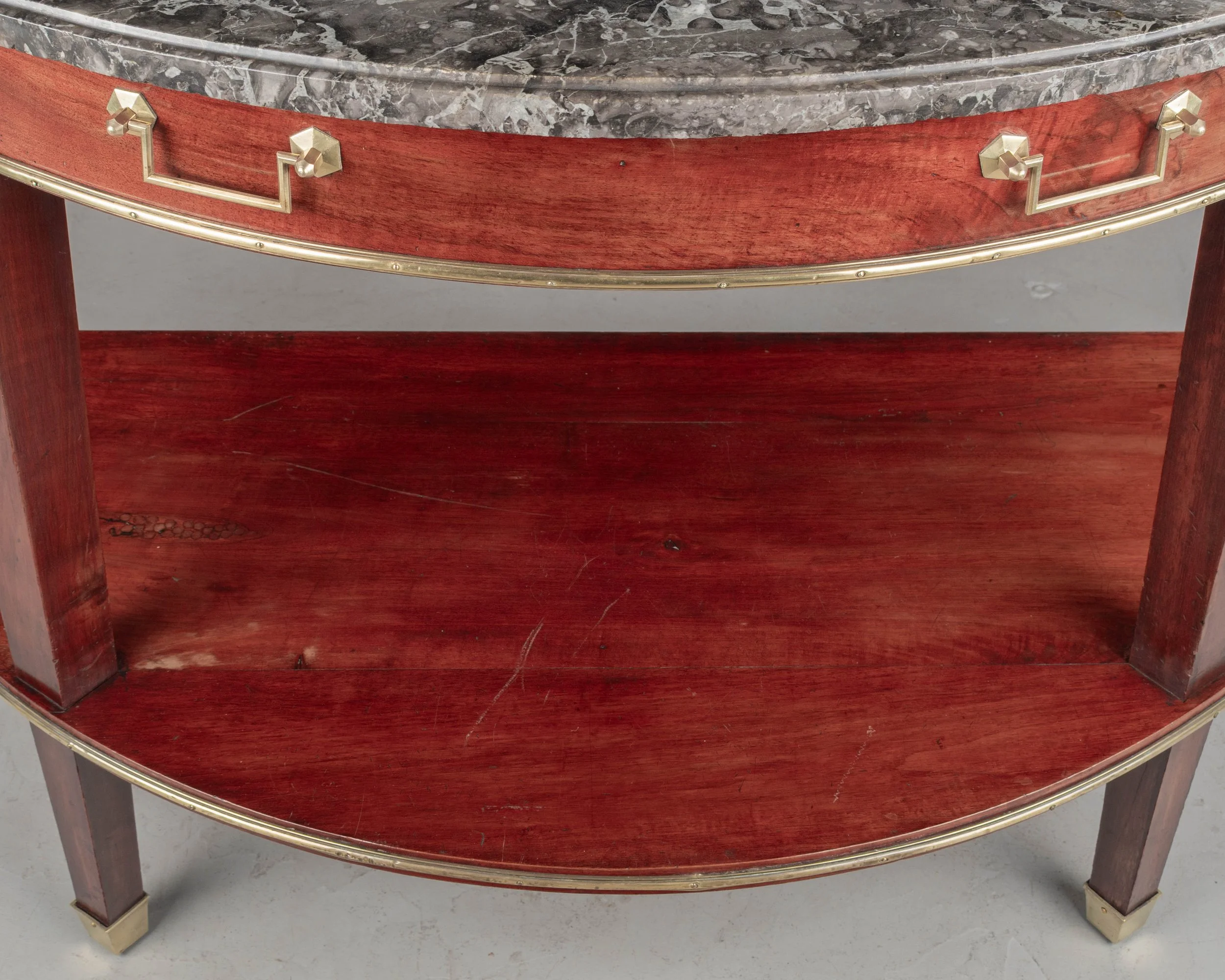 19th Century Louis XVI Style French Demilune Console Table