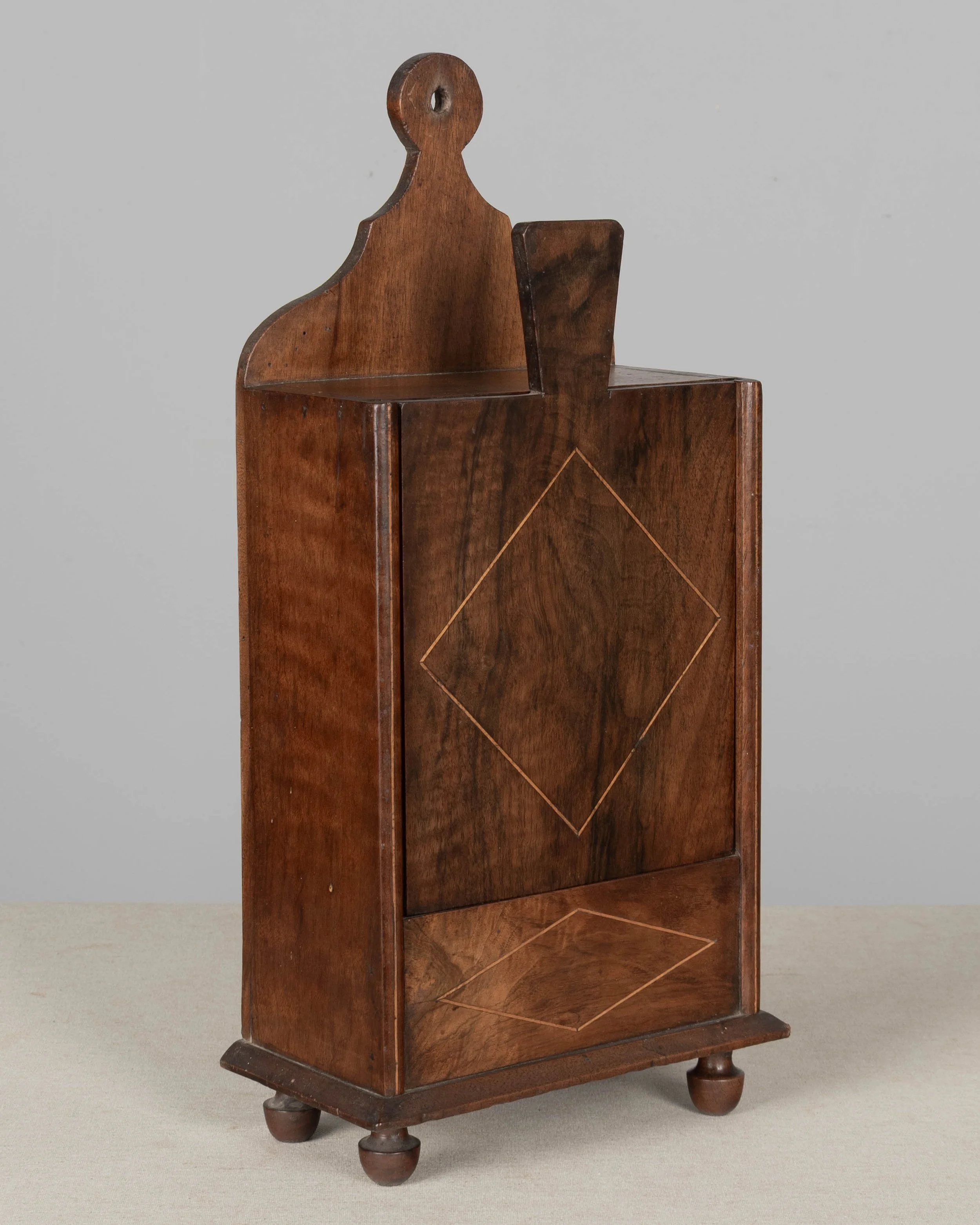 19th Century French Fariniere Box, Walnut Marquetry