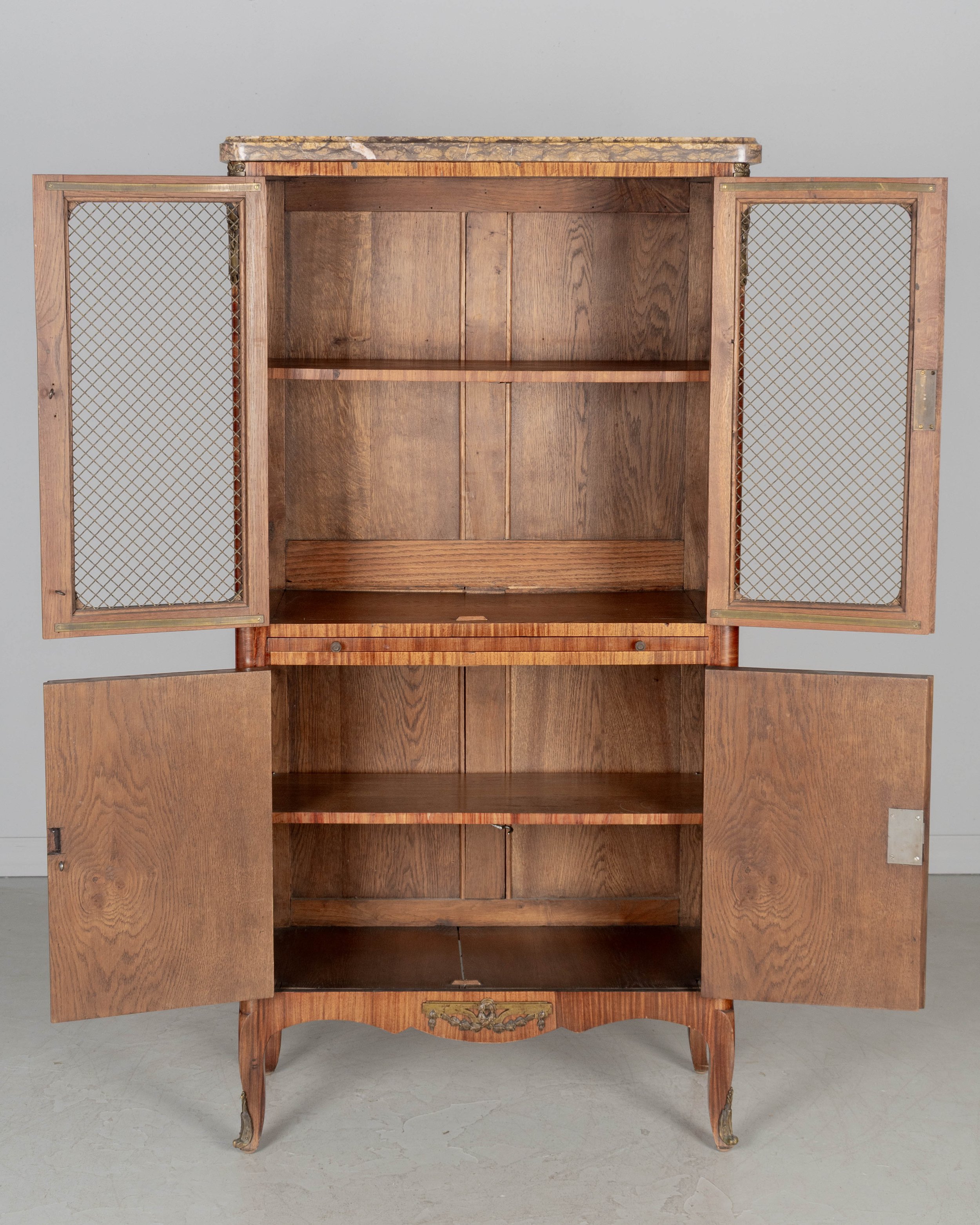 French Louis XVI Style Marquetry Cabinet