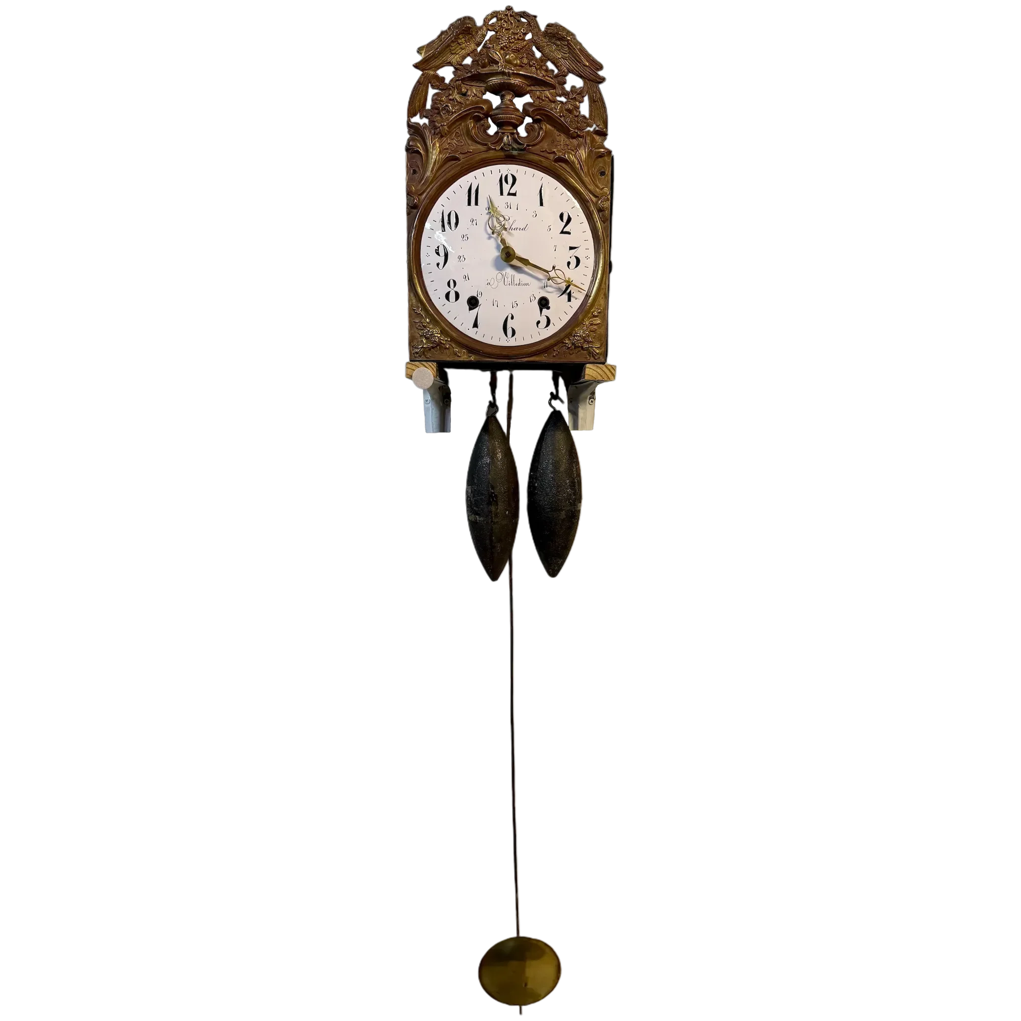 19th c. French Morbier Clock or Comtoise Movement