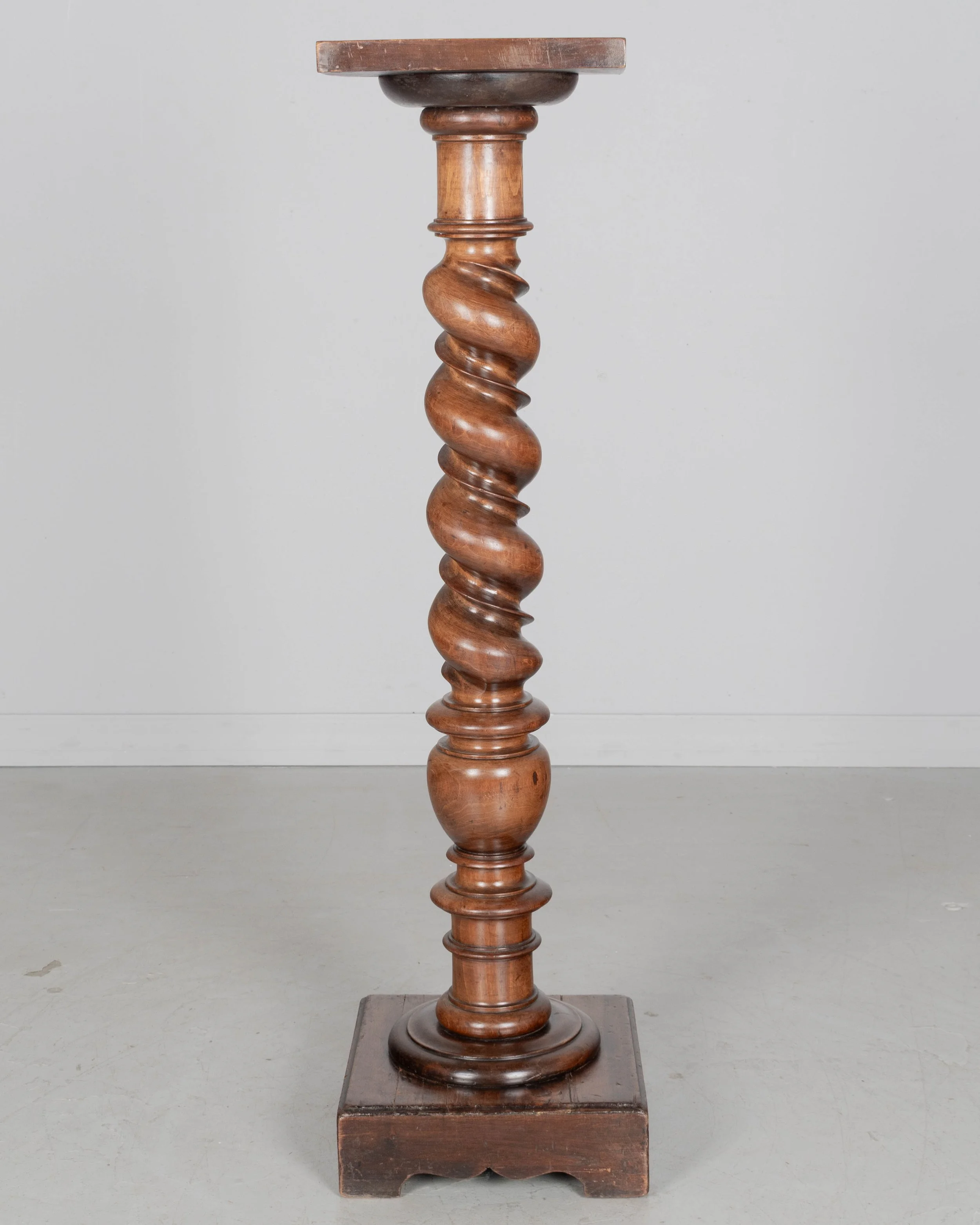 19th Century French Louis XIII Revival Barley Twist Column Pedestal
