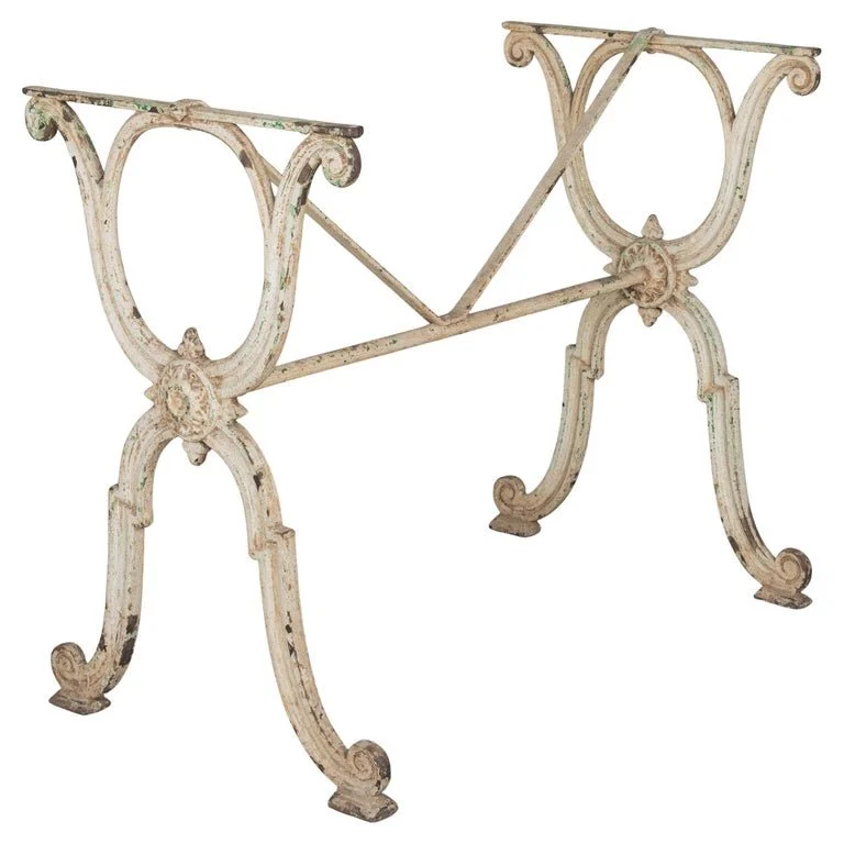 19th Century French Cast Iron Bistro Table Base