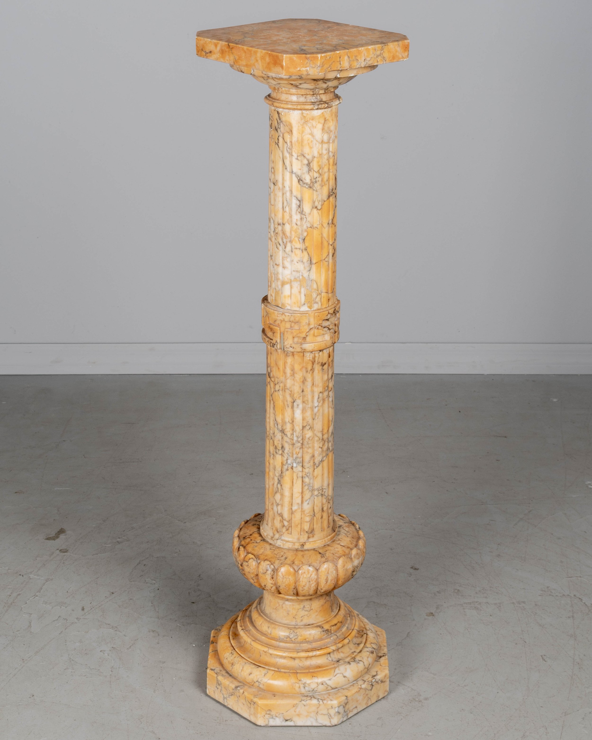 An early 20th century Italian Neoclassical style column pedestal,